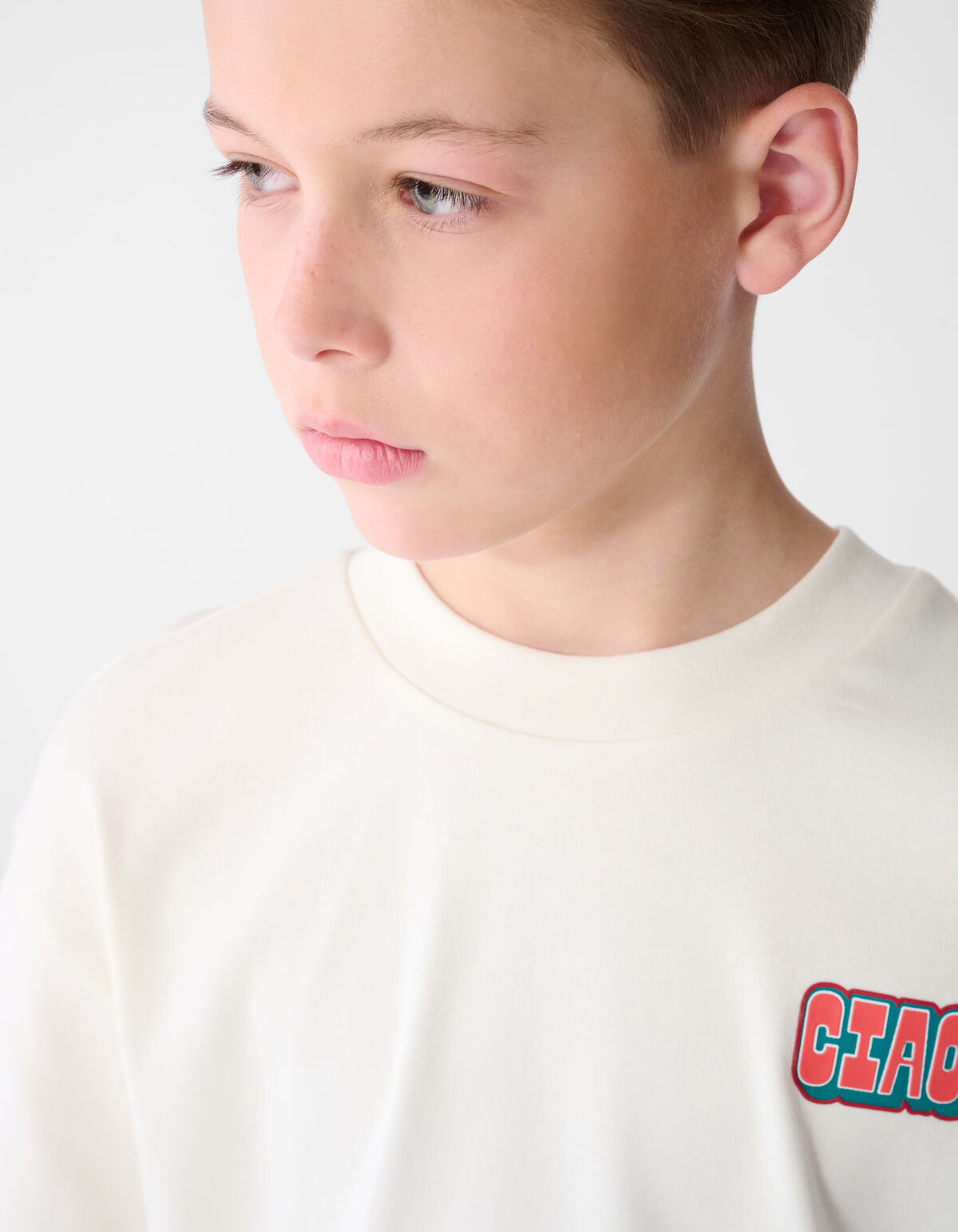 Ciao Artwork T-Shirt Gebrochen Wei&szlig; SHOEBY BOYS