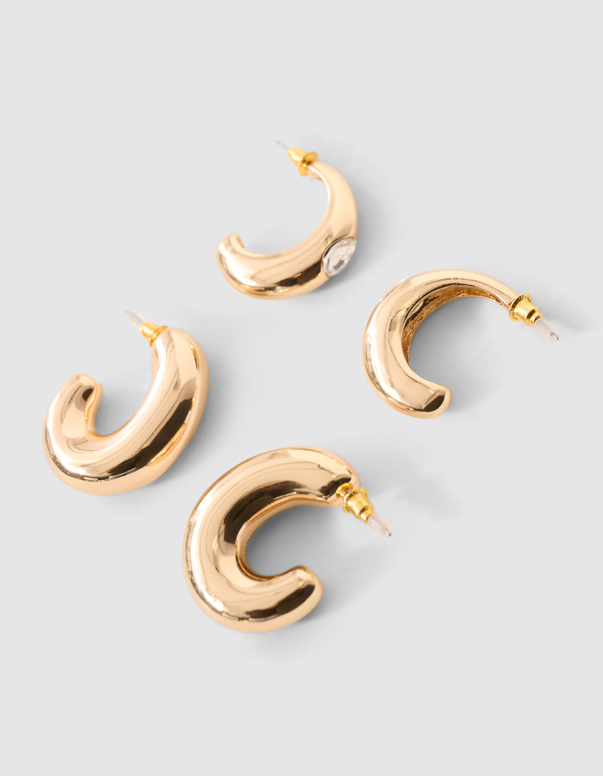Basic-Hoop-Set Ohrringe Gold SHOEBY ACCESSOIRES