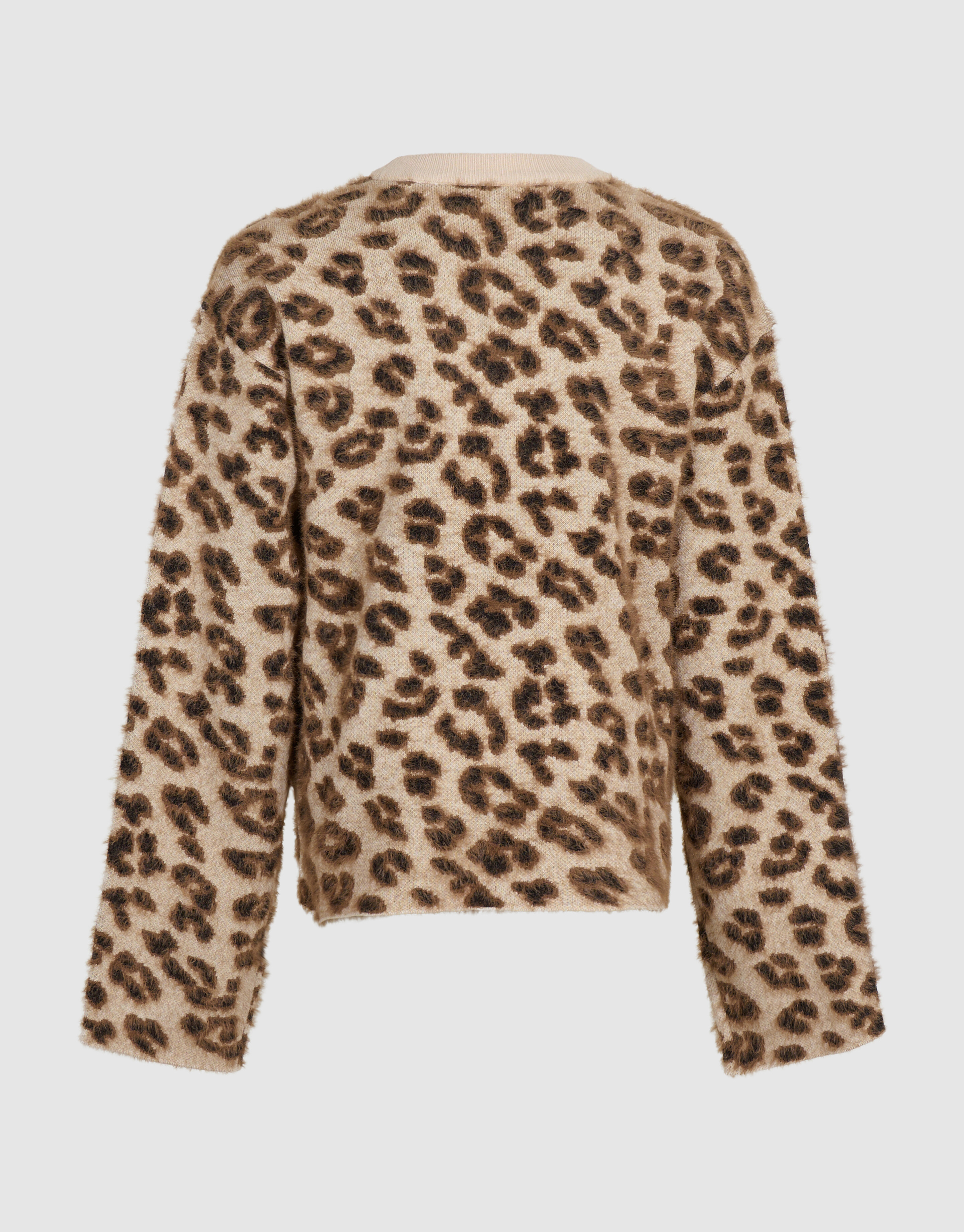 Leopard-Pullover mit Perlen Braun SHOEBY GIRLS