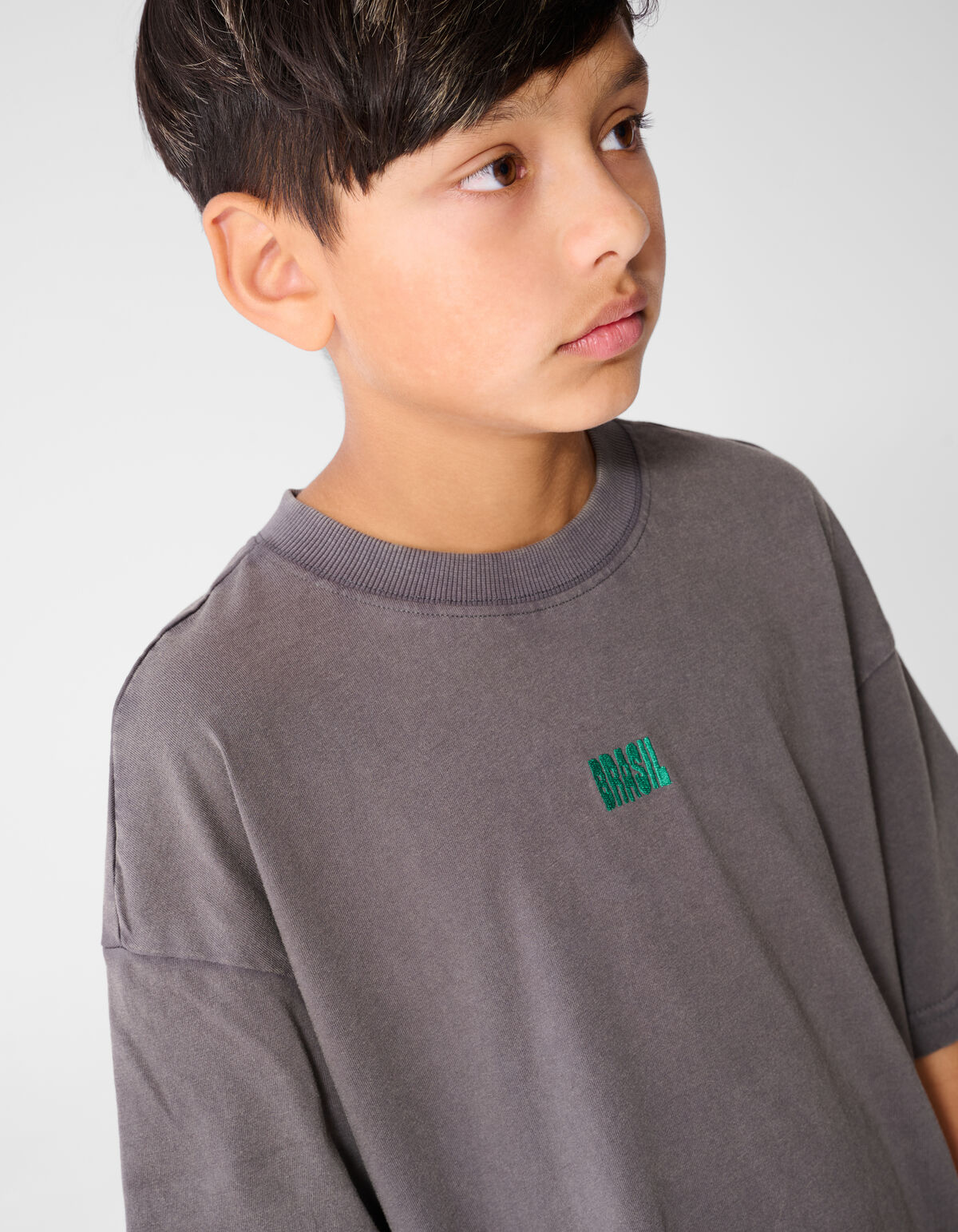 Brasil Artwork T-Shirt Dunkelgrau SHOEBY BOYS
