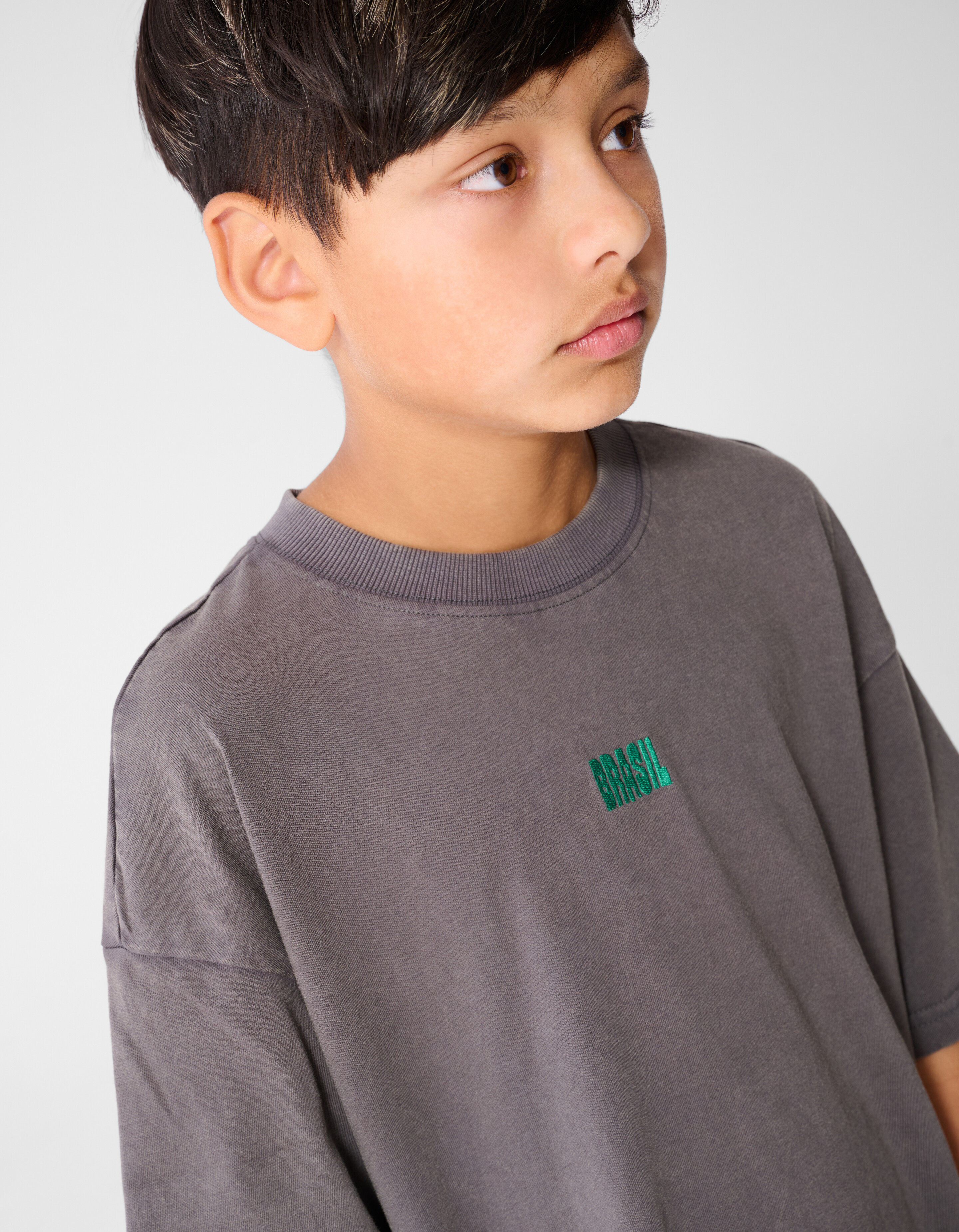 Brasil Artwork T-Shirt Dunkelgrau SHOEBY BOYS