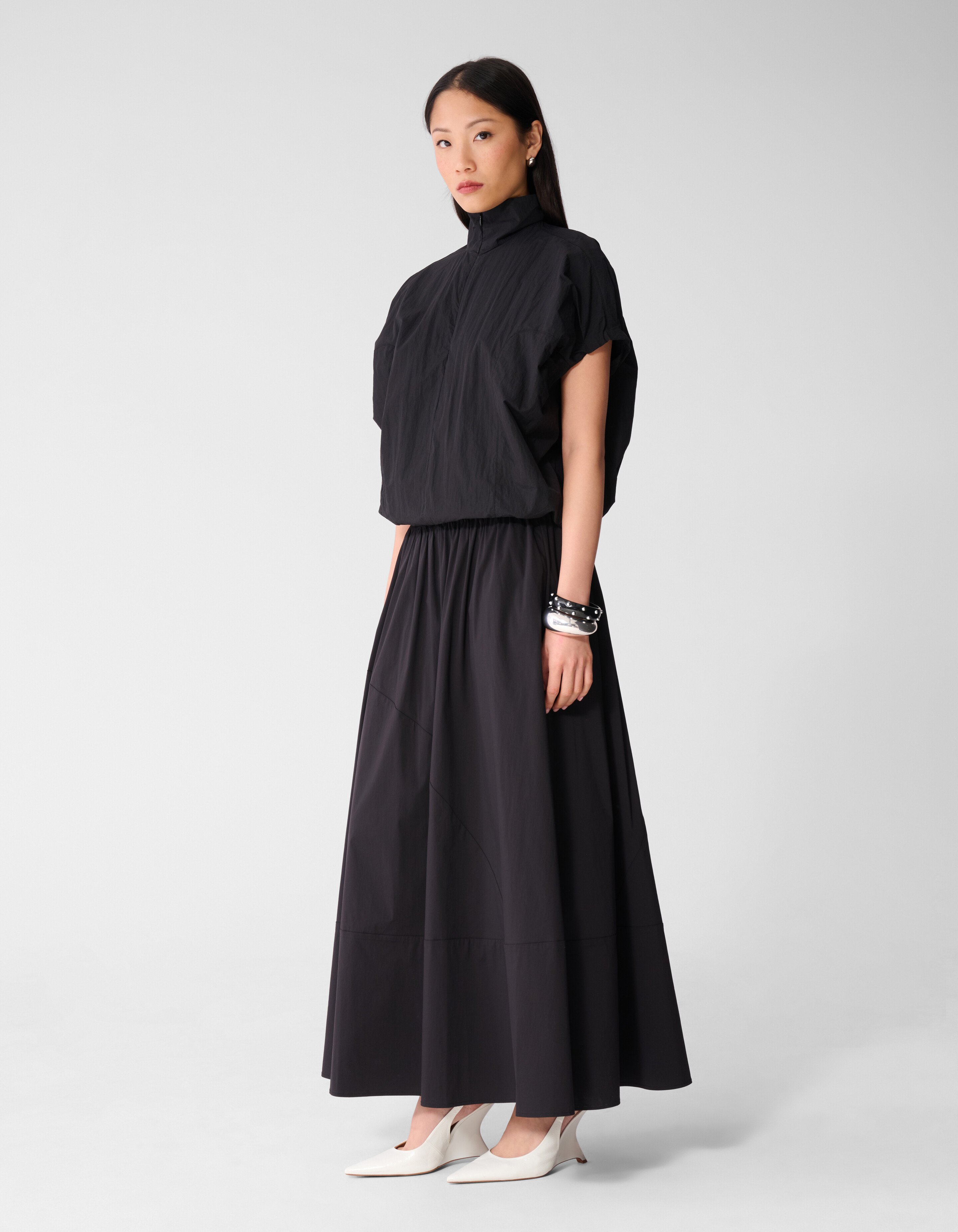 Oversized Balloon Fit Bluse Schwarz SHOEBY WOMEN