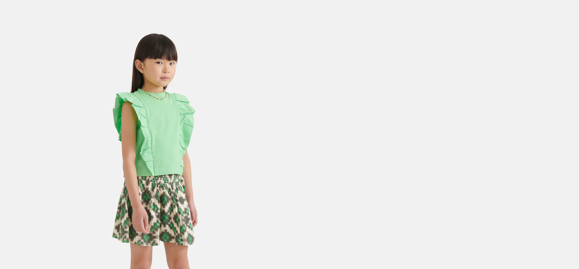 T-Shirt mit Rüschen Grün SHOEBY GIRLS