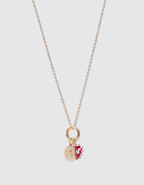 Smiley Heart Kette Gold SHOEBY ACCESSOIRES