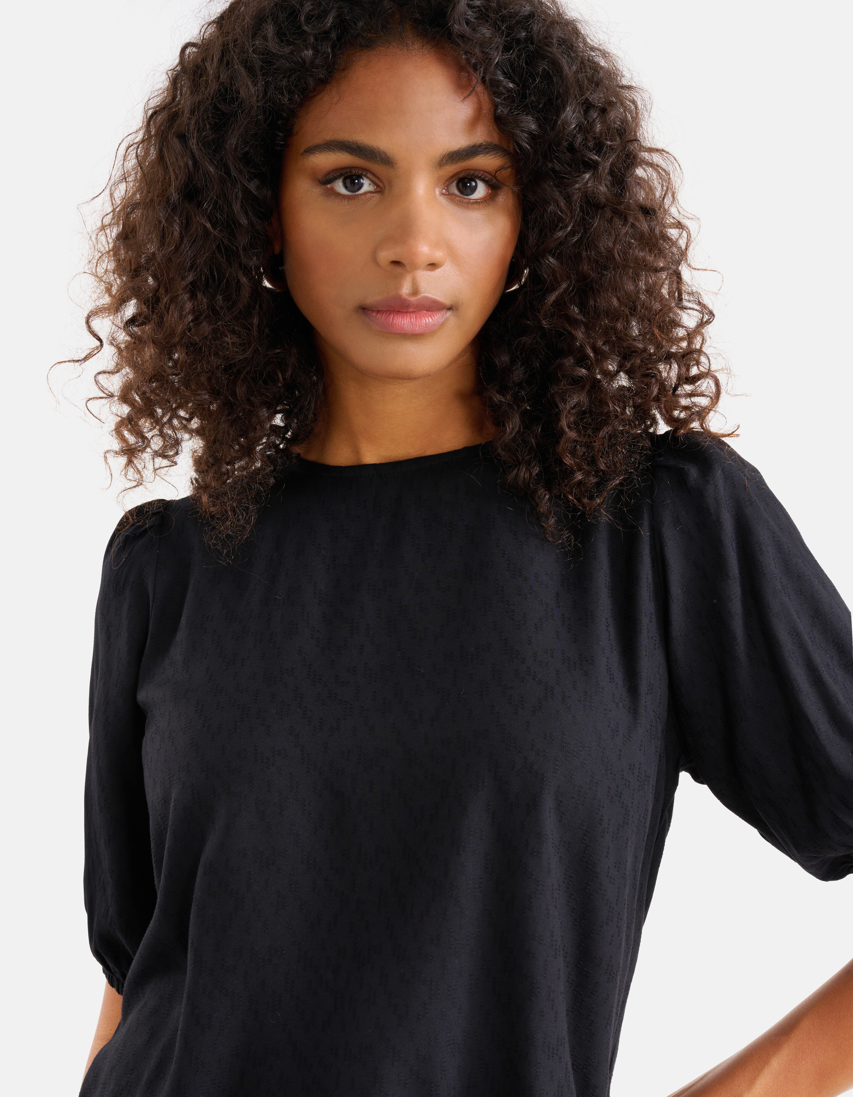 Textur Top Schwarz SHOEBY WOMEN
