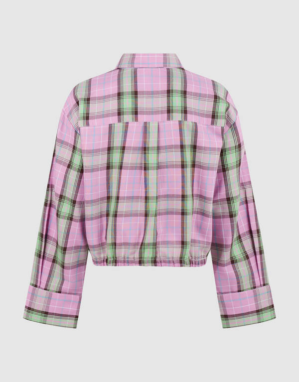 Gro&szlig;karierte Bluse Hellrosa SHOEBY GIRLS