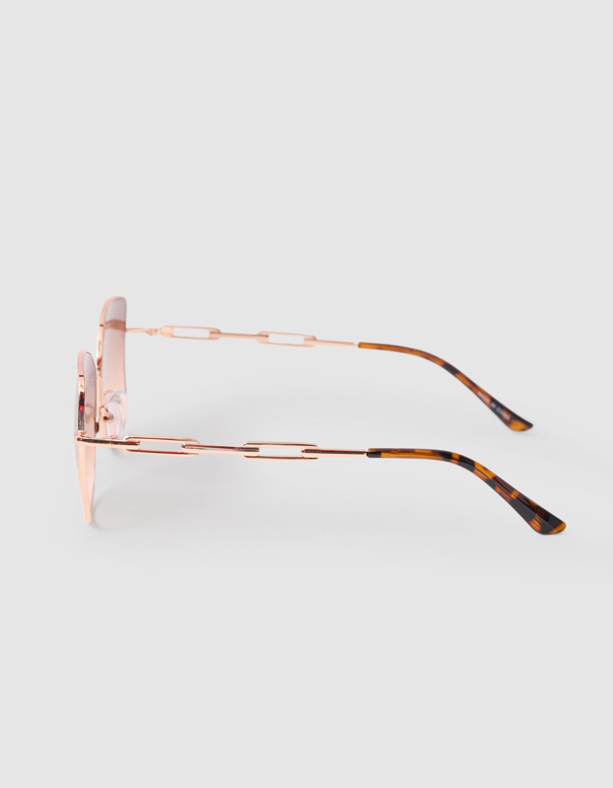 Quadratische Ketten-Sonnenbrille Braun SHOEBY ACCESSOIRES