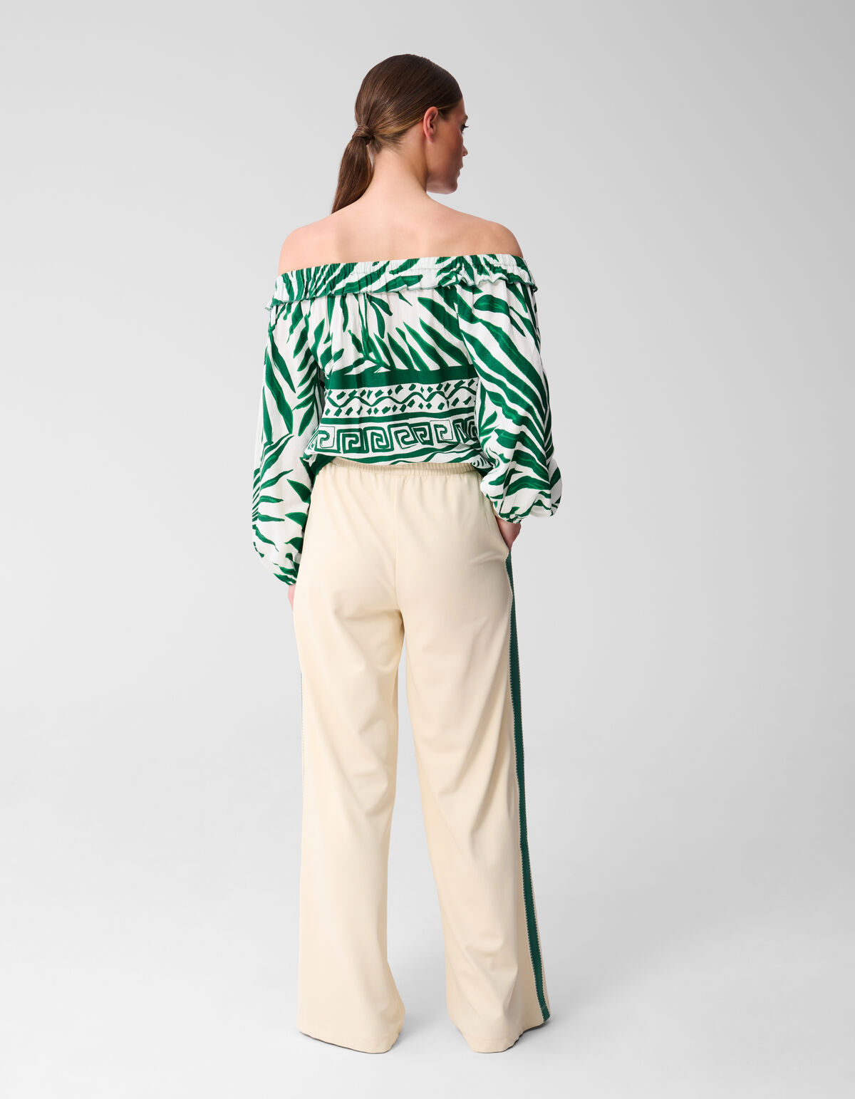 Tape Hose mit weitem Bein Off White SHOEBY WOMEN