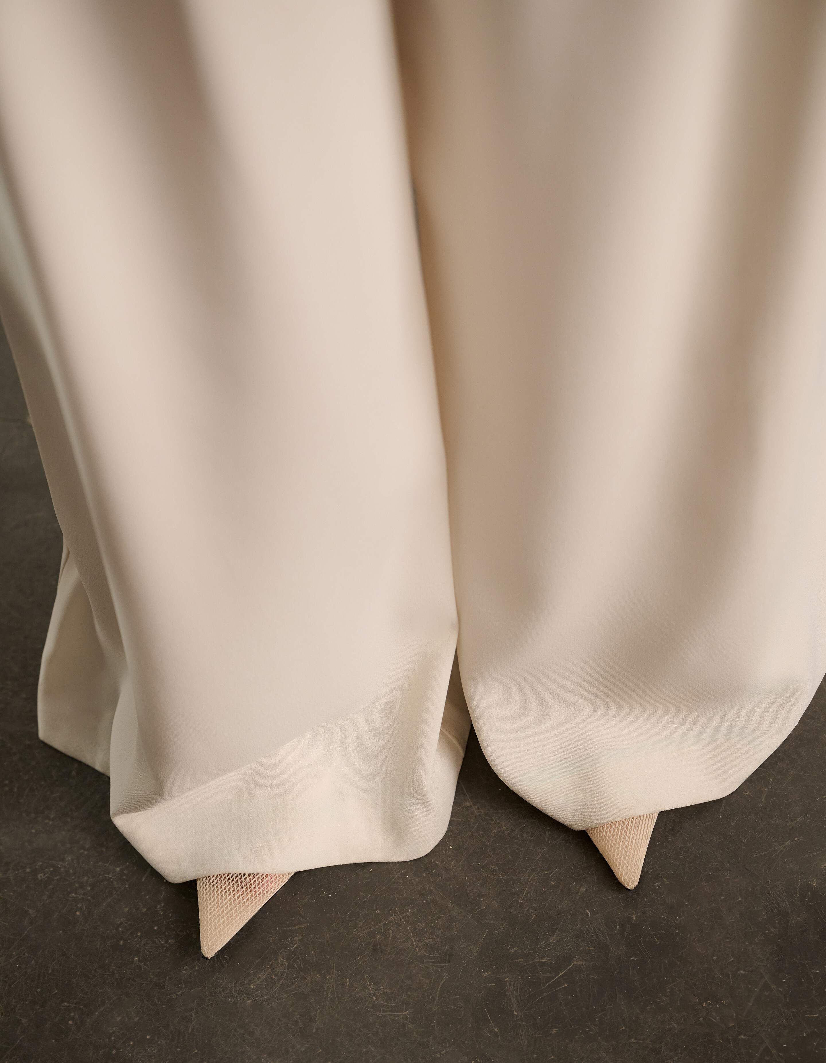 Krepphose mit weitem Bein Off White By Lonneke SHOEBY WOMEN