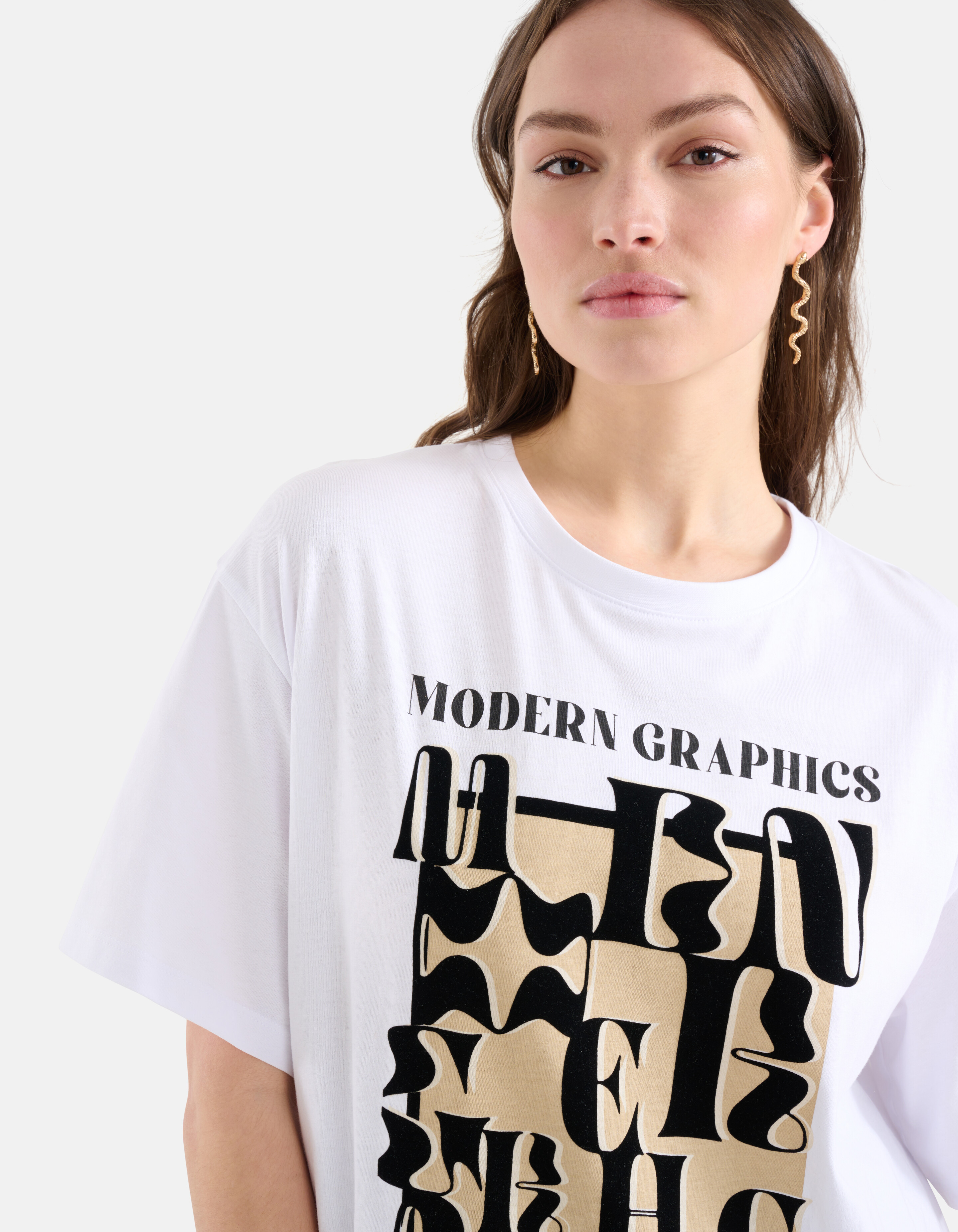 Grafik-T-Shirt Weiß SHOEBY WOMEN