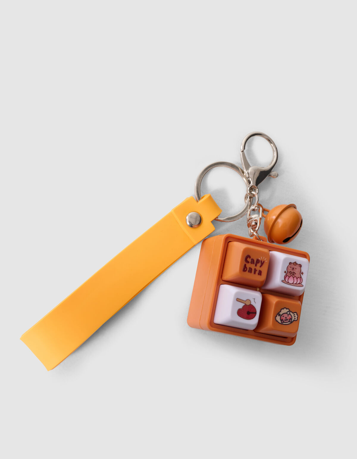 Quadratischer Schl&uuml;sselanh&auml;nger Orange SHOEBY ACCESSOIRES