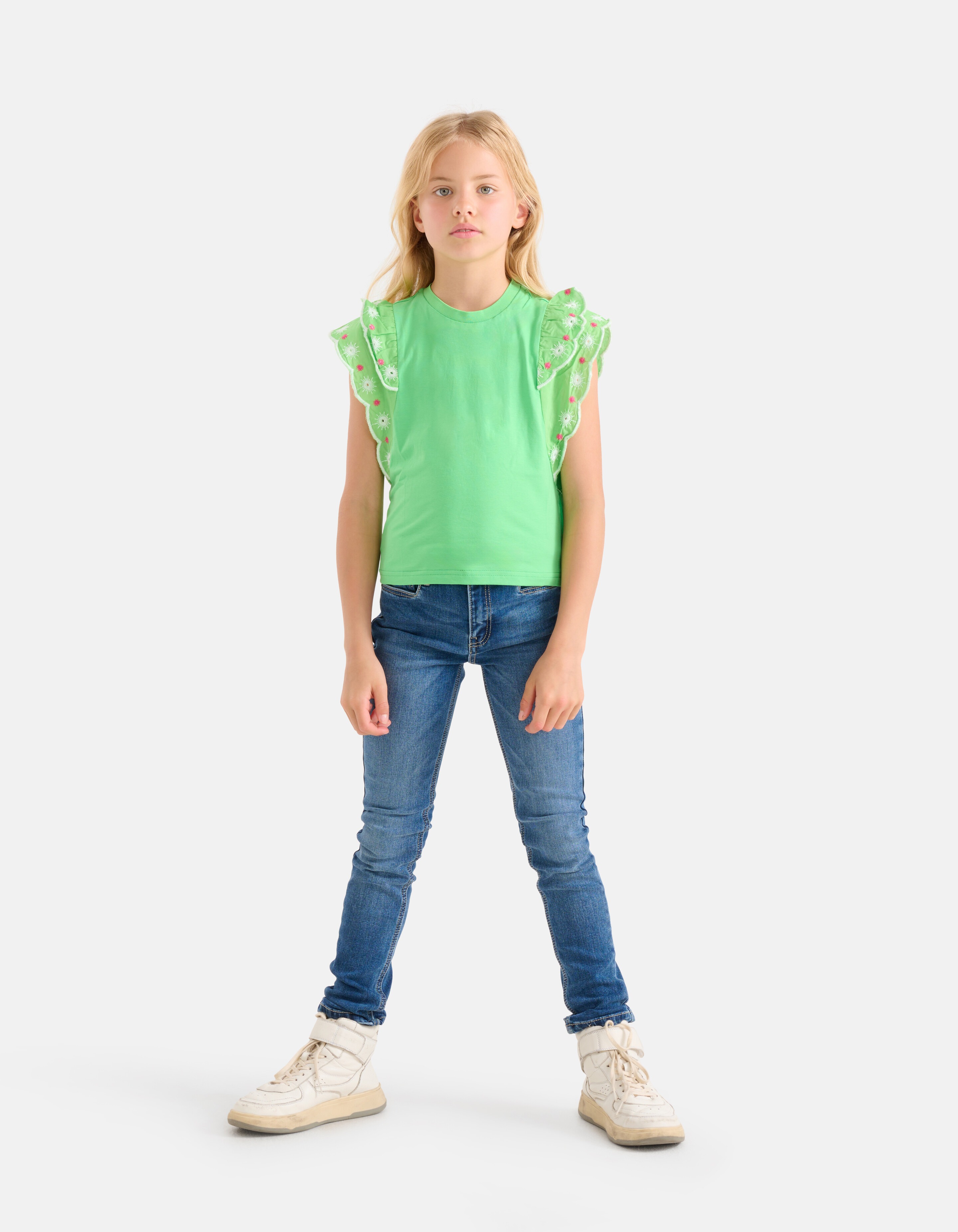 Stickerei Top Grün SHOEBY GIRLS