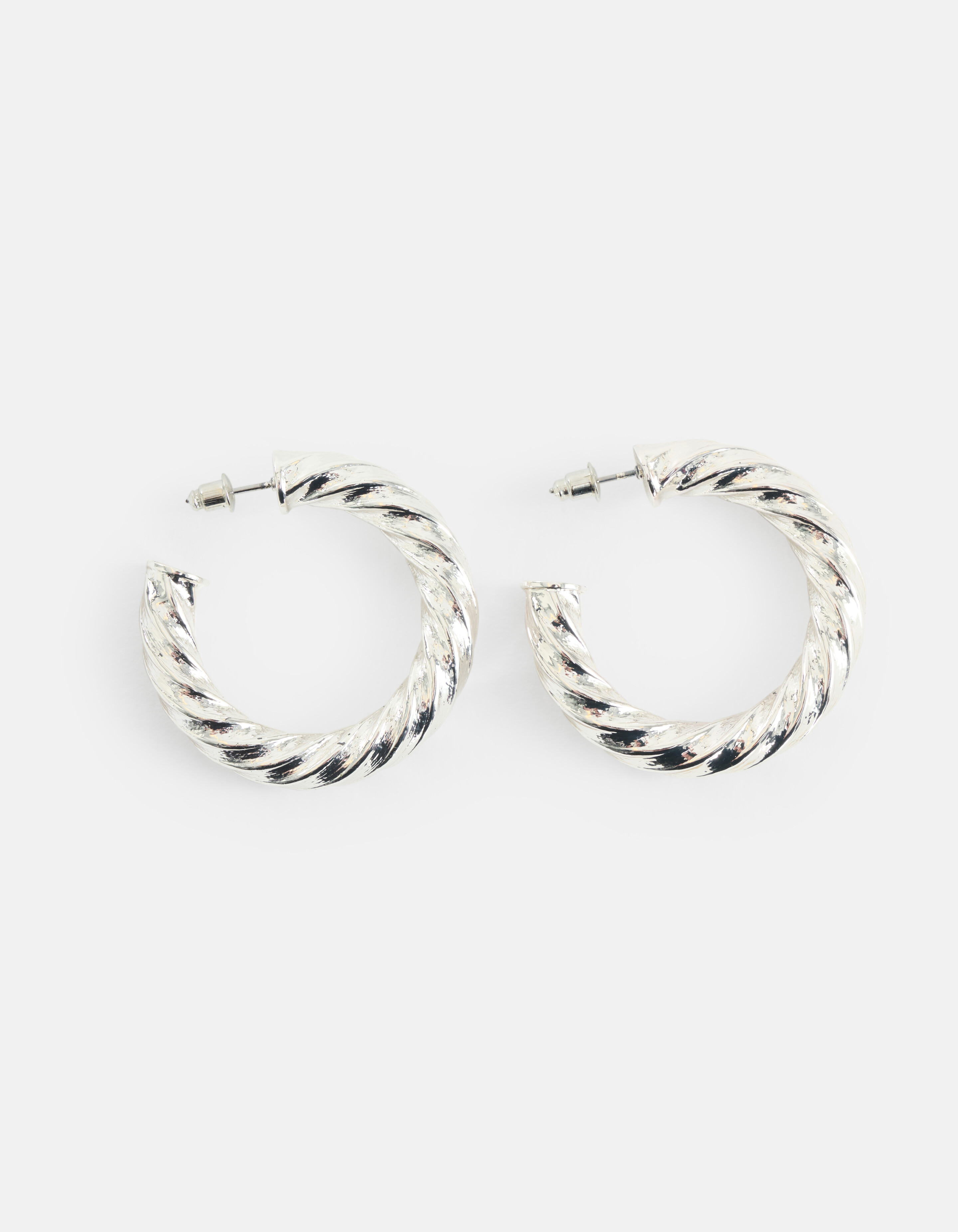 Gedrehte Ohrringe Silber SHOEBY ACCESSOIRES