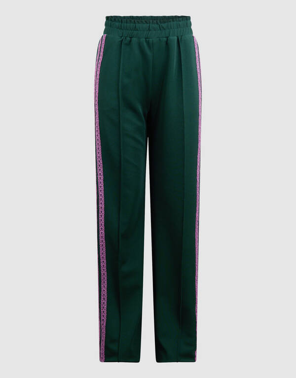 Sportliche Hose mit weitem Bein Dunkelgrün SHOEBY GIRLS