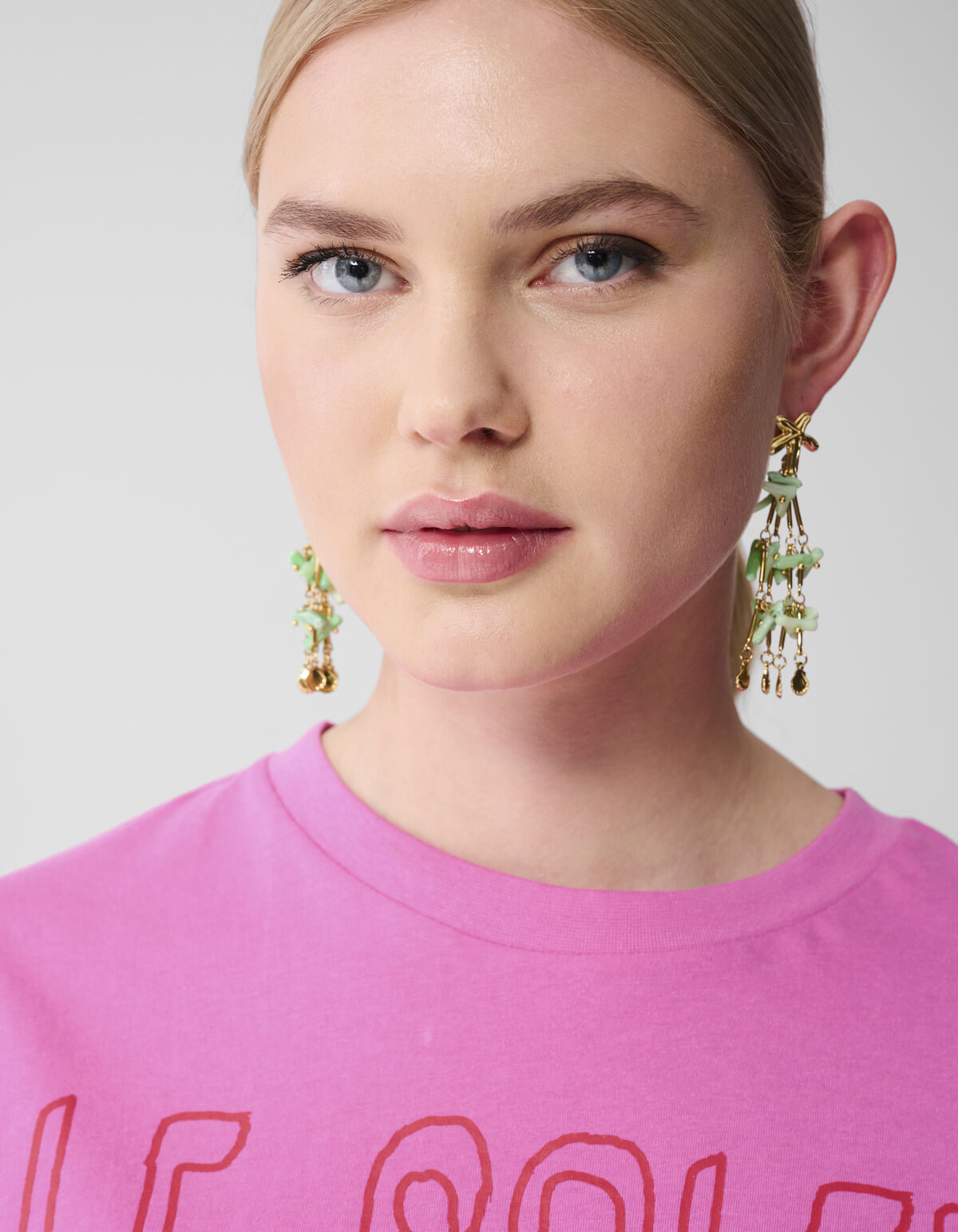 Le Soleil Kunstwerk T-shirt Rosa SHOEBY WOMEN