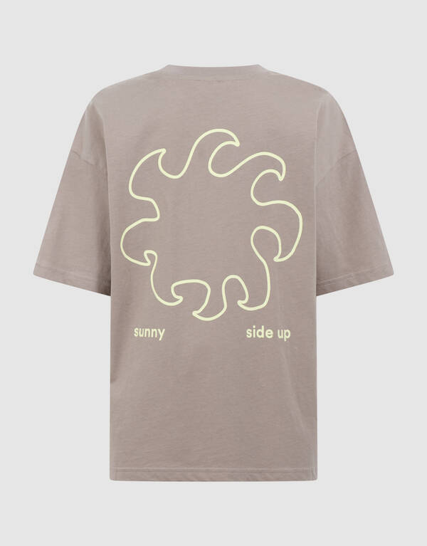 Sunny Side Artwork T-Shirt Taupe SHOEBY BOYS