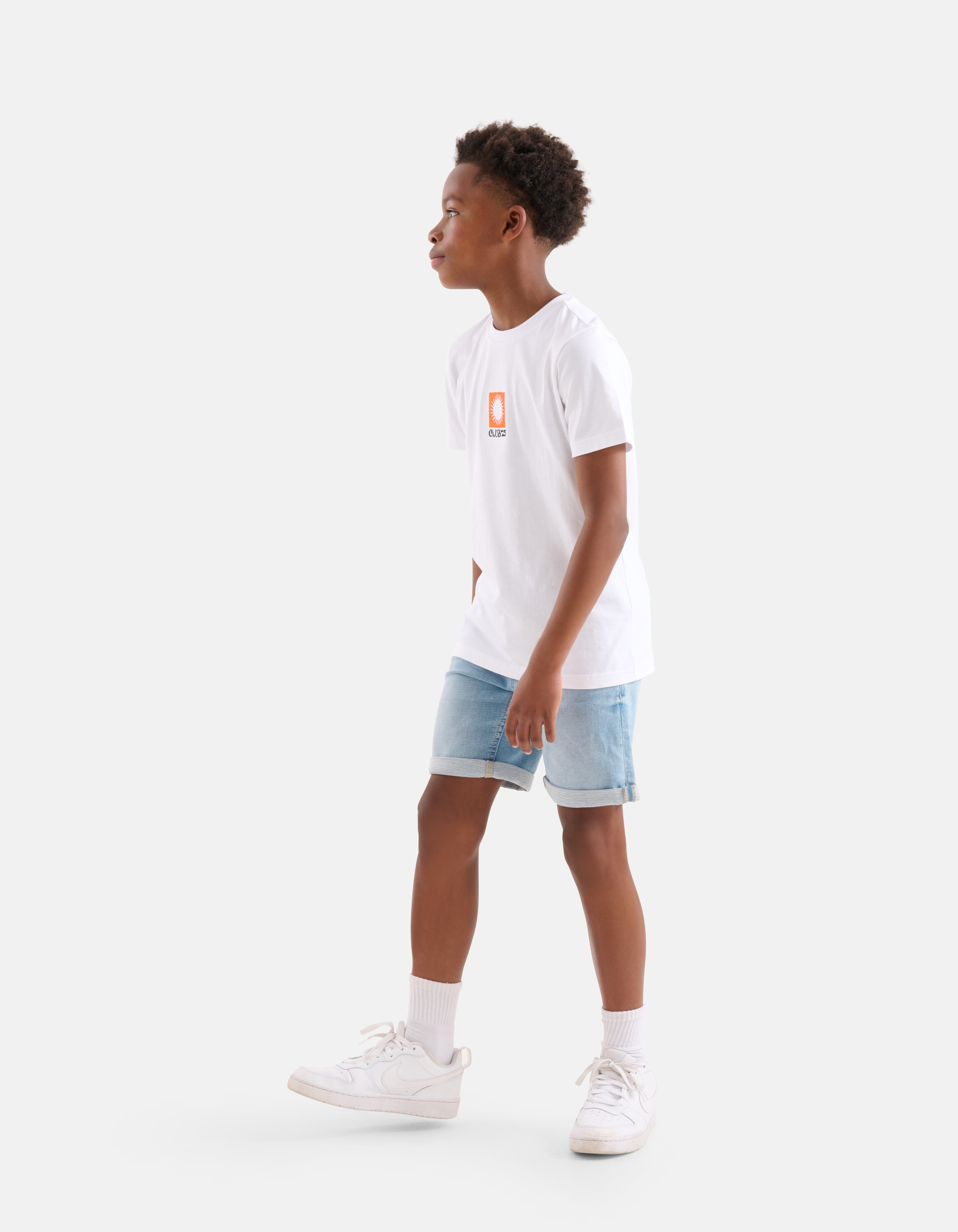 Stickerei-T-Shirt Weiß SHOEBY BOYS