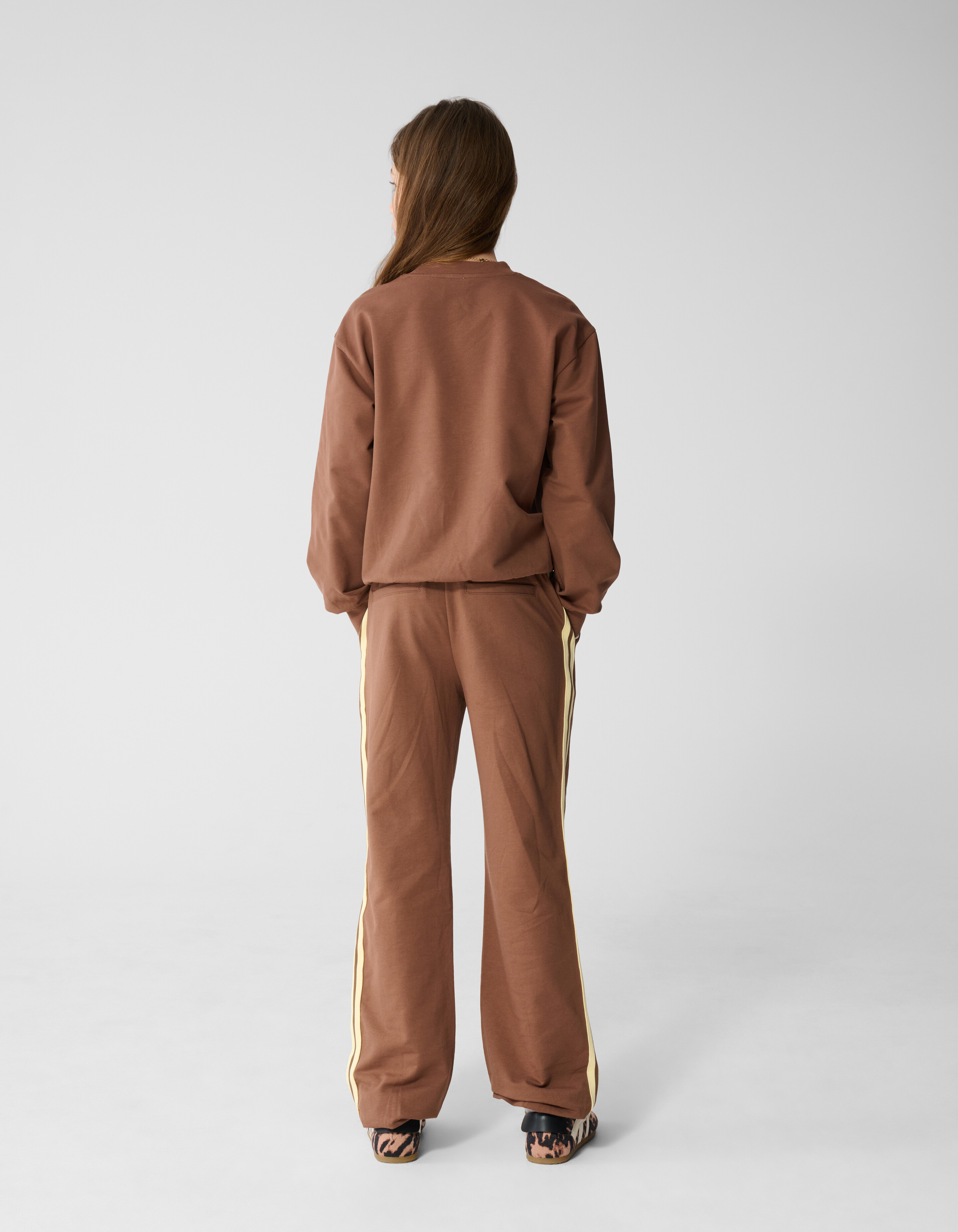 Sporty Sweat Wide-Leg-Hose Braun SHOEBY GIRLS