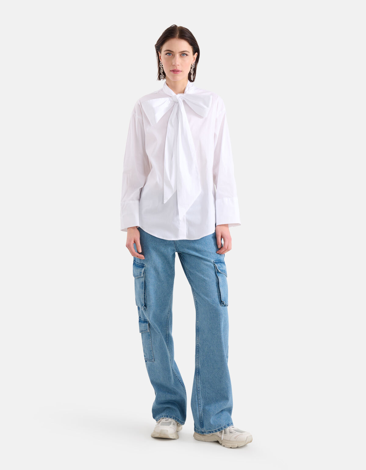 Schleifenbluse Wit SHOEBY WOMEN