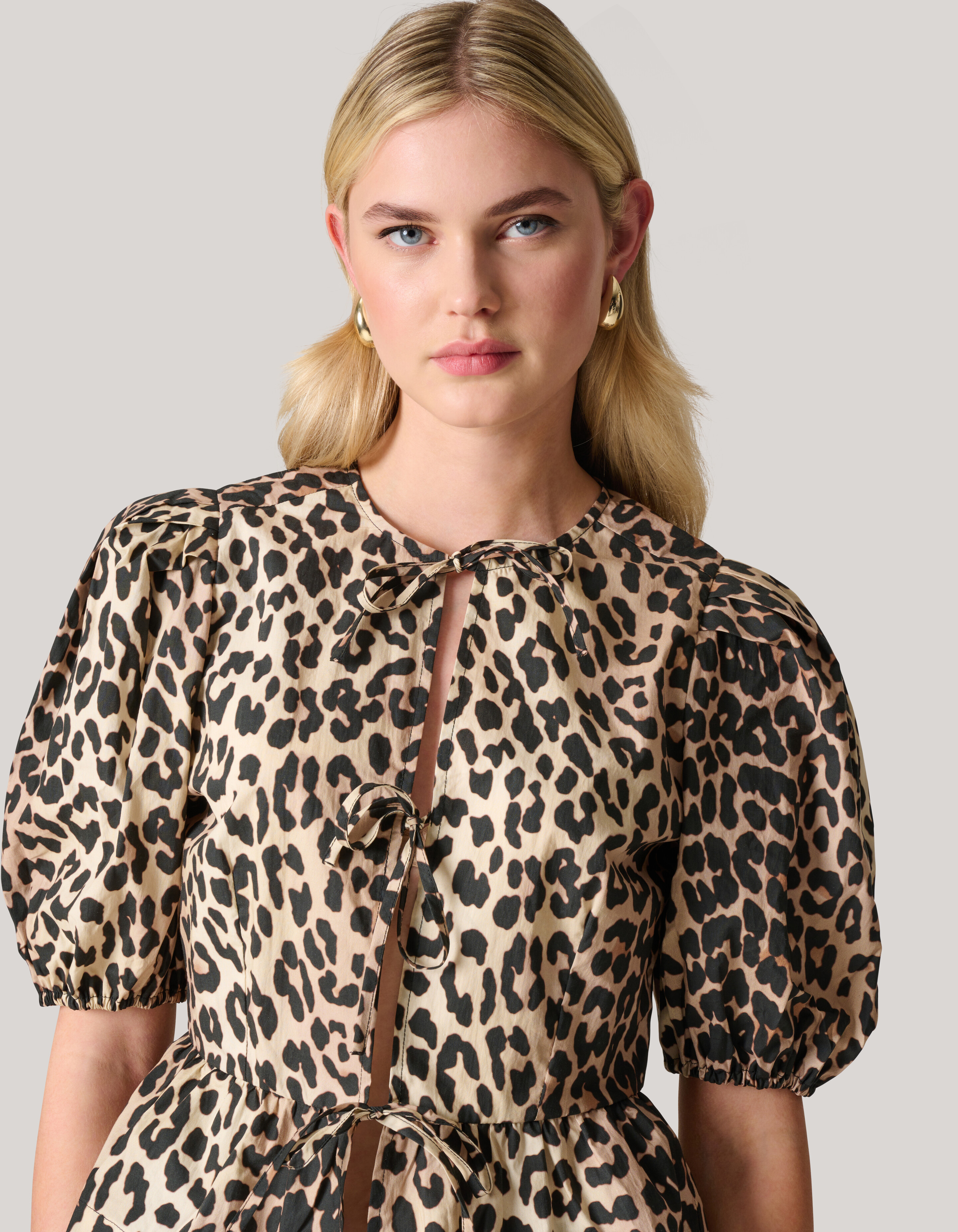 Leoparden-Schleifen-Top SHOEBY WOMEN