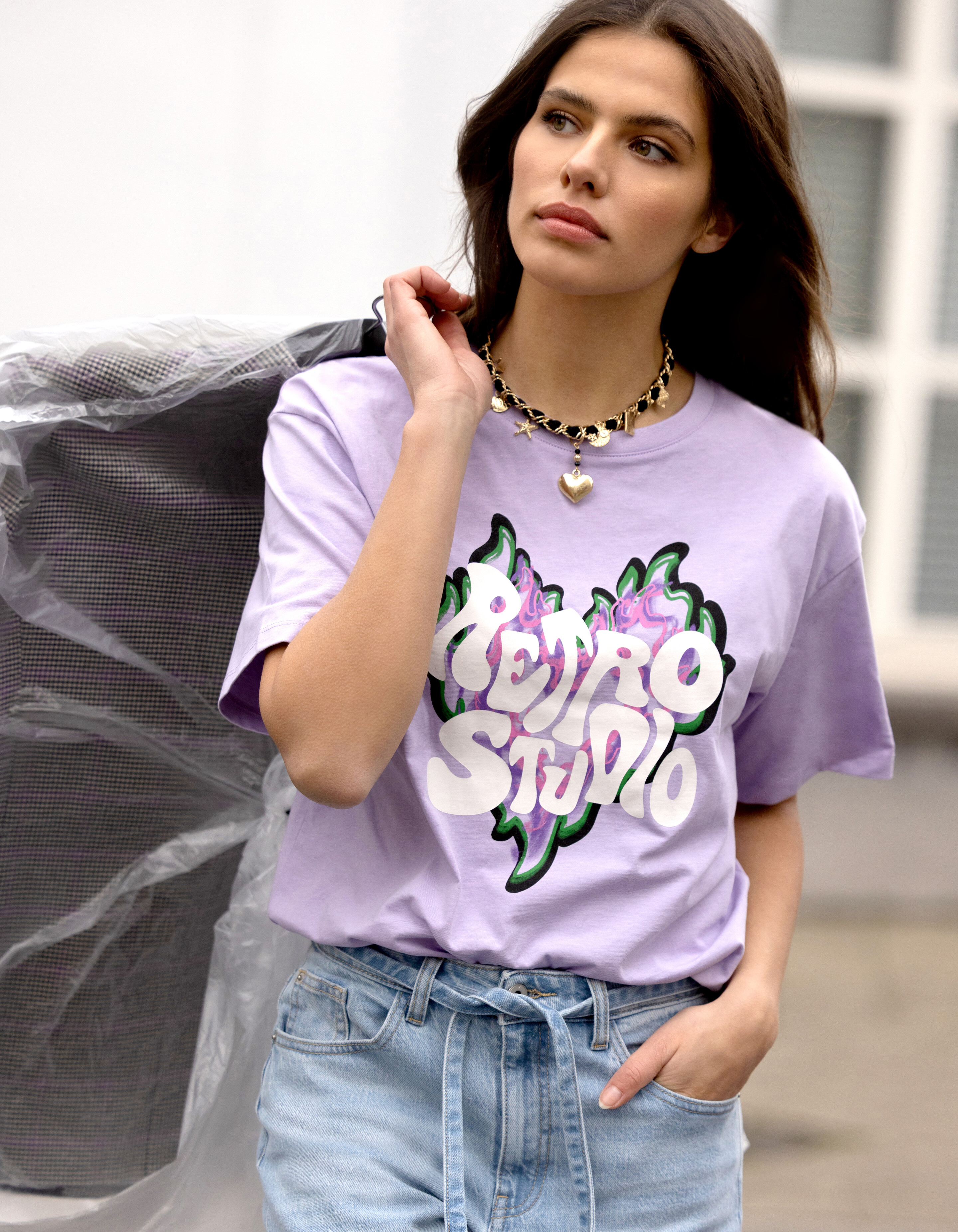 Artwork T-shirt Hellviolett SHOEBY WOMEN
