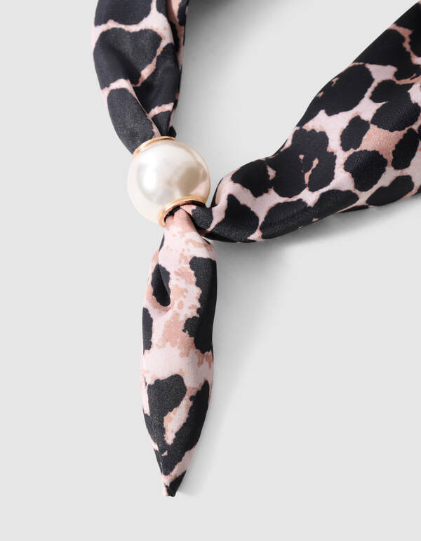 Pearl Leopard Schal-Halskette Braun SHOEBY ACCESSOIRES