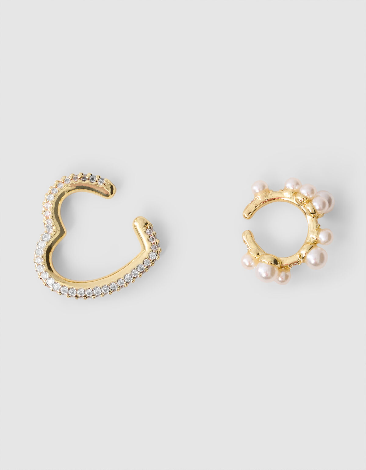 Perlen/Herz-Ohrstecker-Set Gold SHOEBY ACCESSOIRES