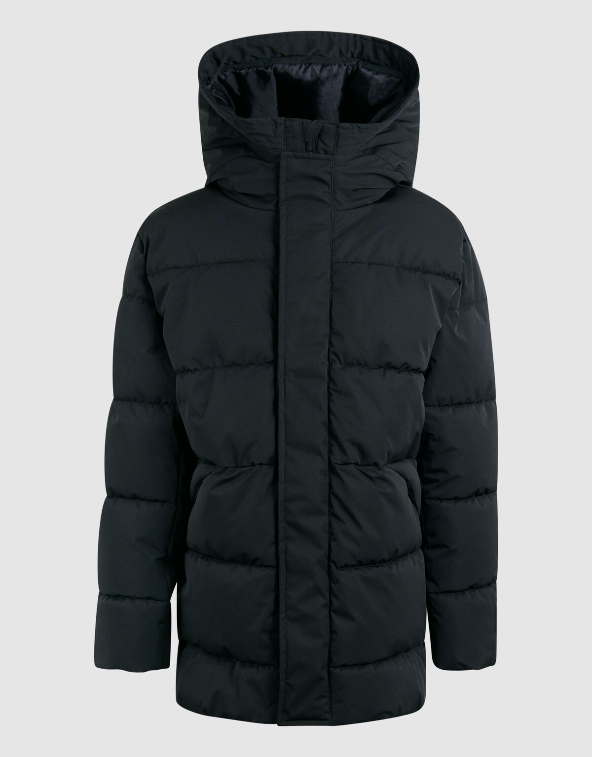 Lange Pufferjacke Schwarz SHOEBY BOYS