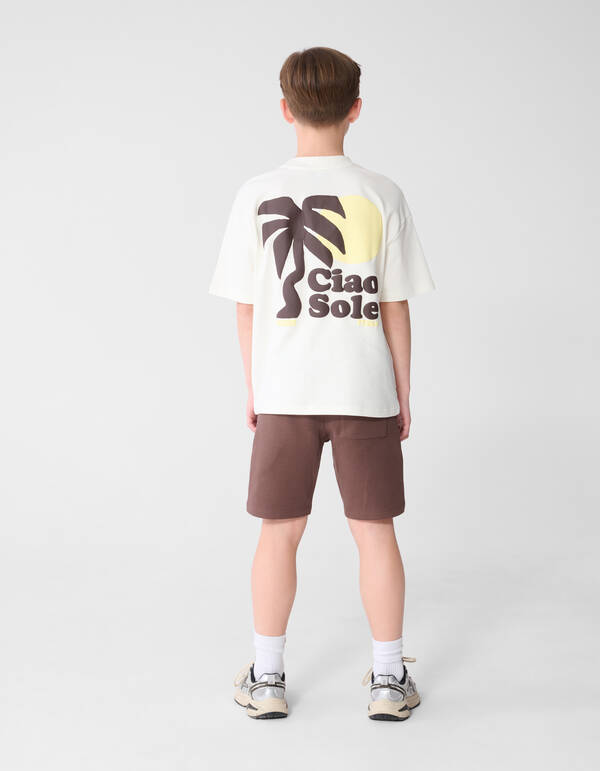 Palm Artwork T-Shirt Gebrochen Wei&szlig; SHOEBY BOYS