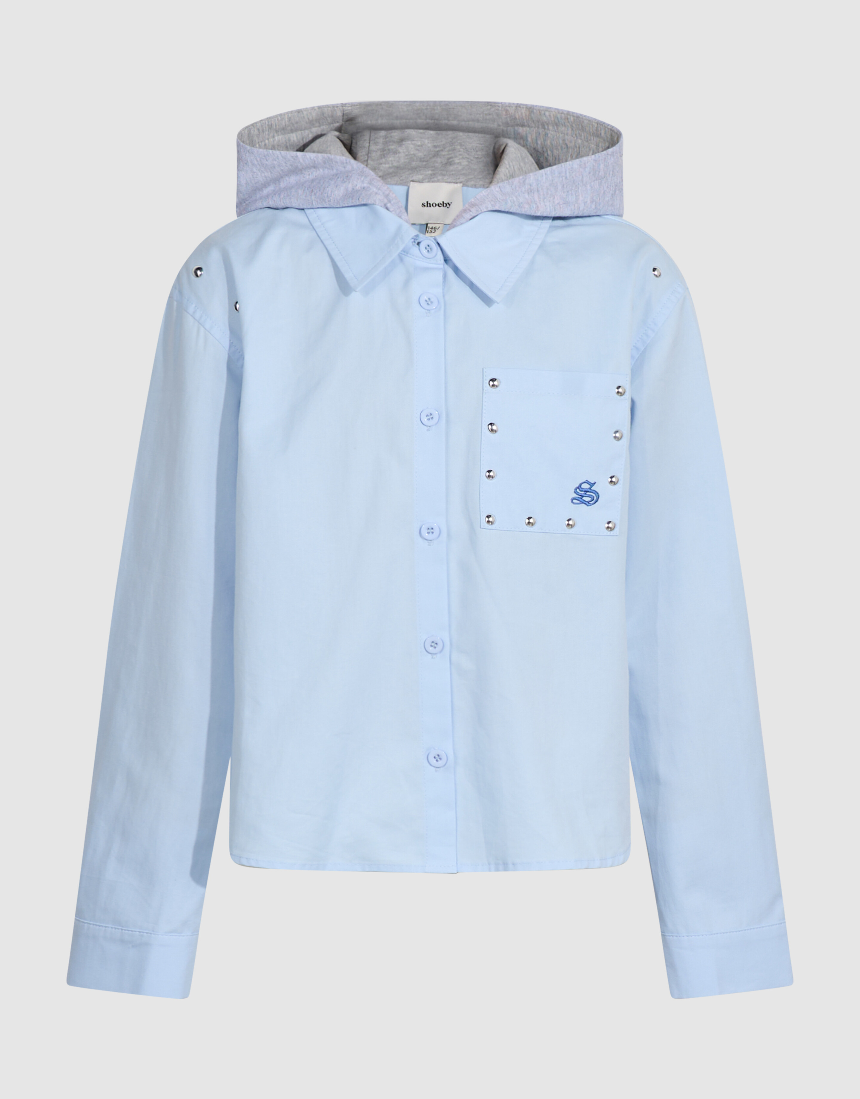 Hooded Bluse Hellblau SHOEBY GIRLS