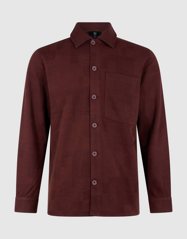 Kariertes Jacquard-Hemd Dunkelbraun SHOEBY MEN