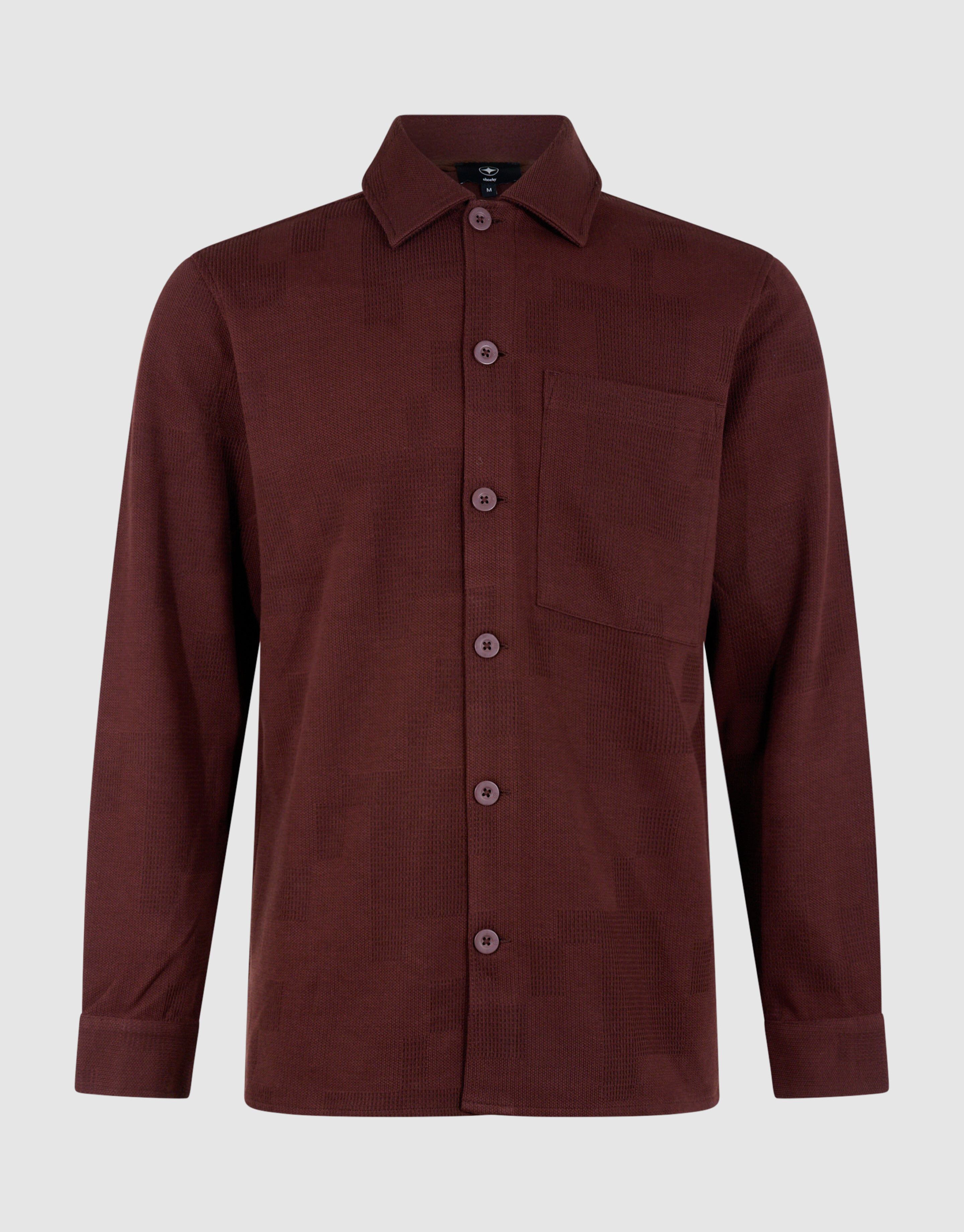Kariertes Jacquard-Hemd Dunkelrot SHOEBY MEN