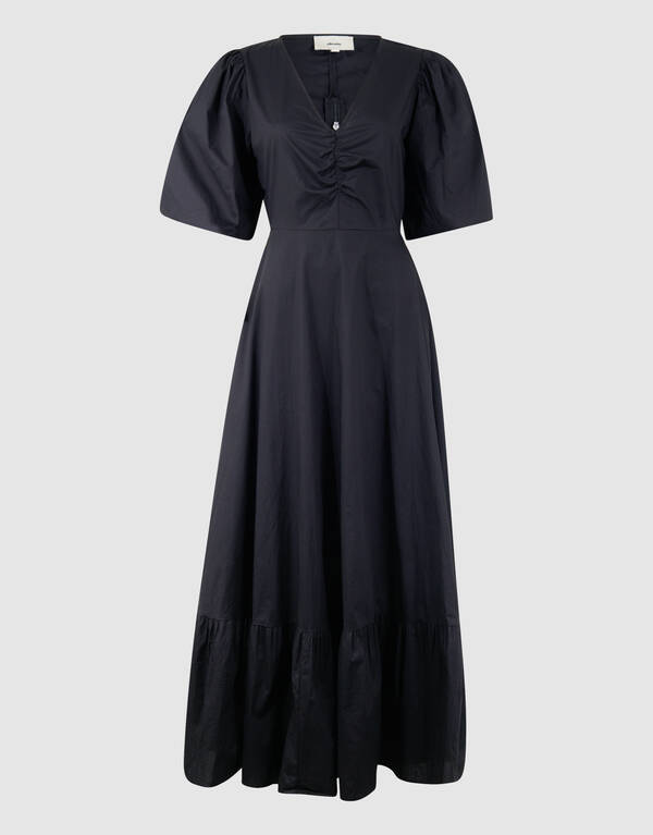 Popeline Maxi Kleid Schwarz SHOEBY WOMEN