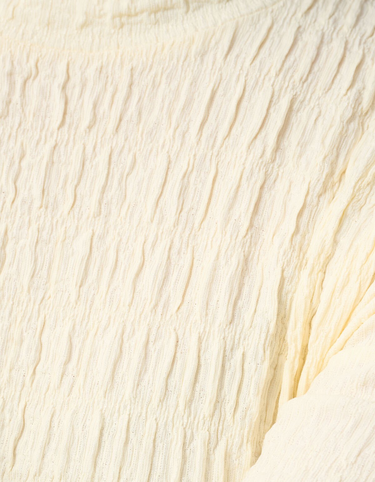 Struktur Langarmshirt Top Gebrochen Weiß SHOEBY WOMEN