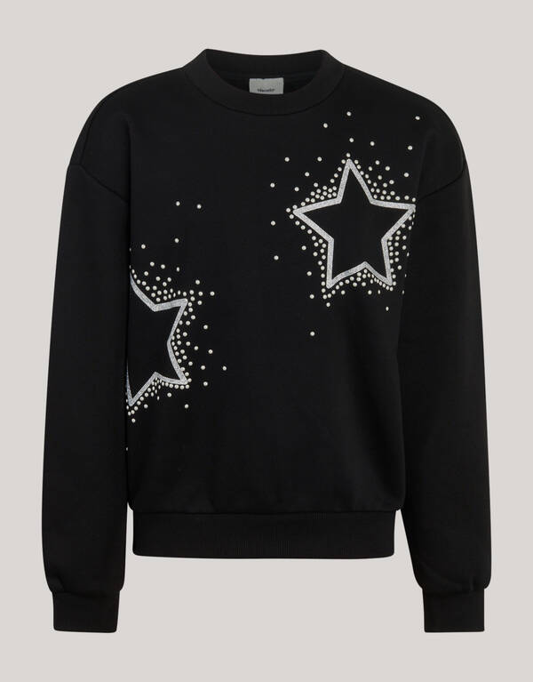 Strass Sterne Pullover Schwarz SHOEBY GIRLS