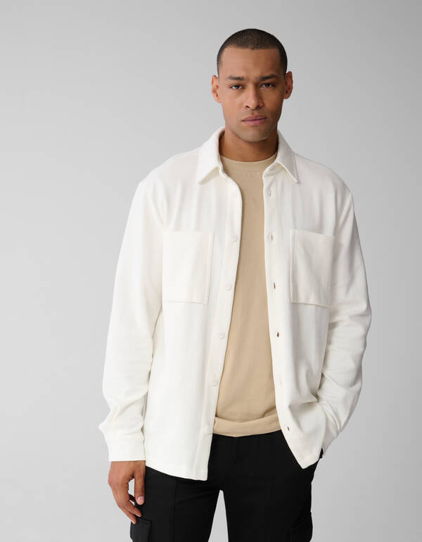 Block Jersey Overshirt Off-White SHOEBY MEN