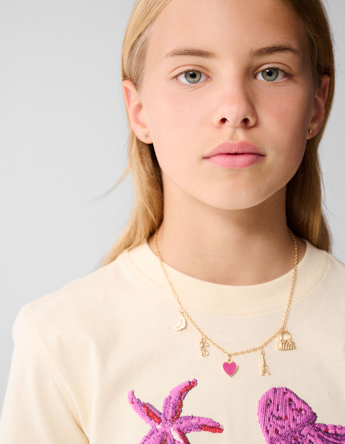 Gemischtes Meer Kunstwerk T-shirt Off White SHOEBY GIRLS