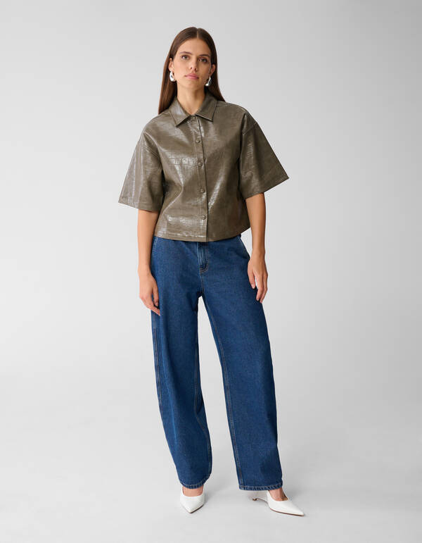 Krokodilbluse Dunkelgrün von Mieke SHOEBY WOMEN