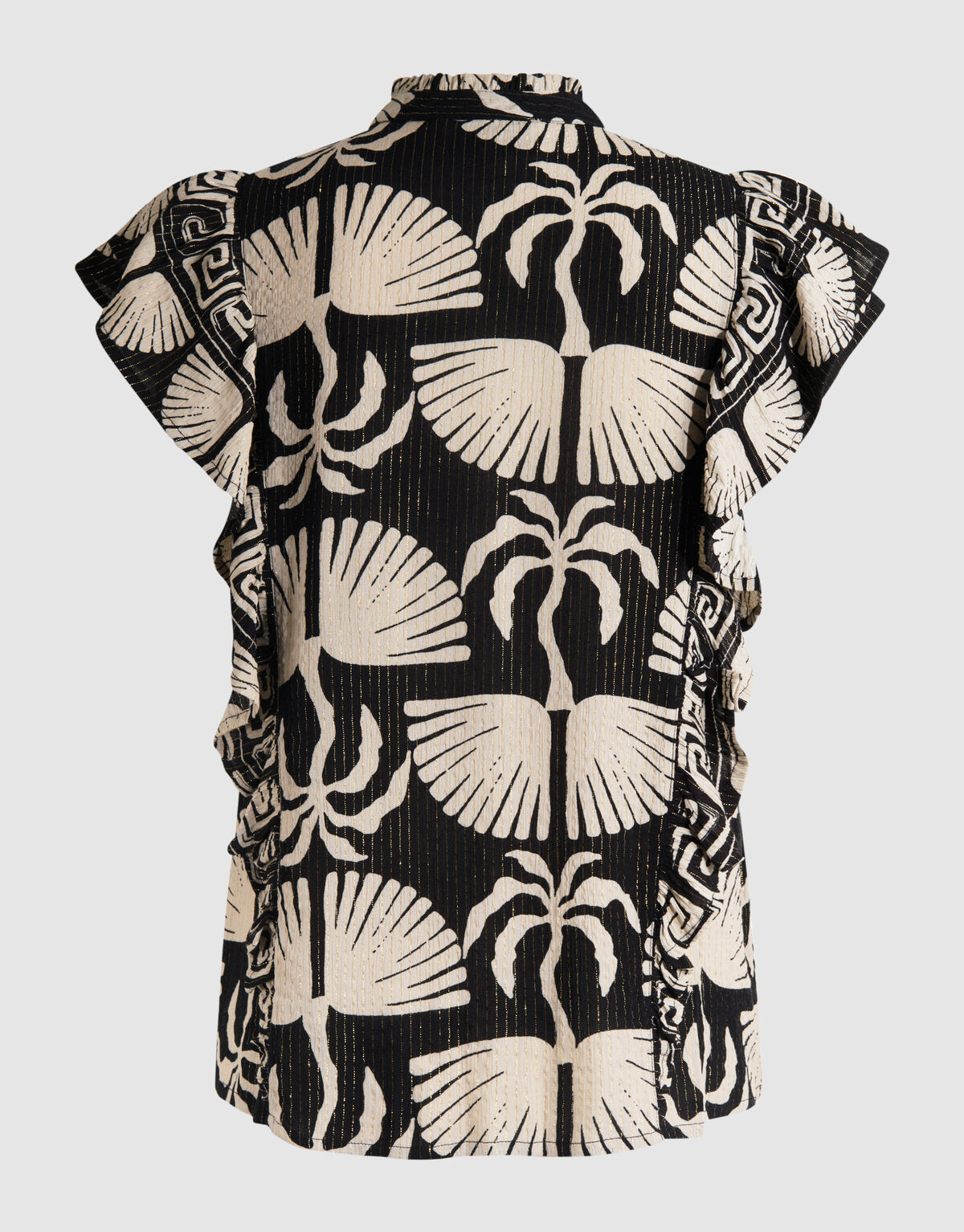 Bedrucktes R&uuml;schentop Schwarz/Wei&szlig; SHOEBY WOMEN