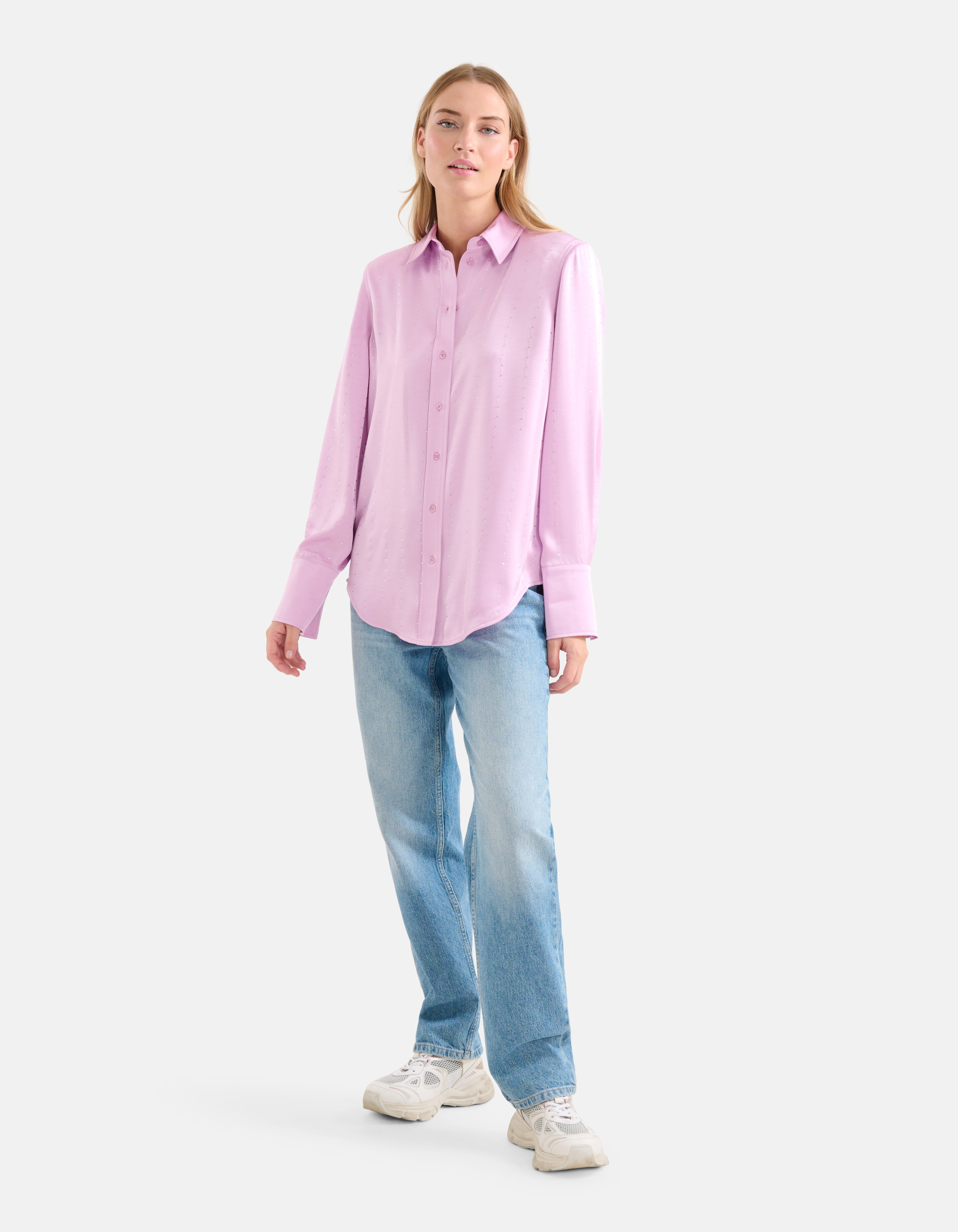 Satin Strass Bluse Hellrosa SHOEBY WOMEN