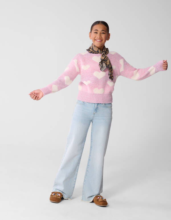 Strickpullover mit Herzmotiv rosa SHOEBY GIRLS