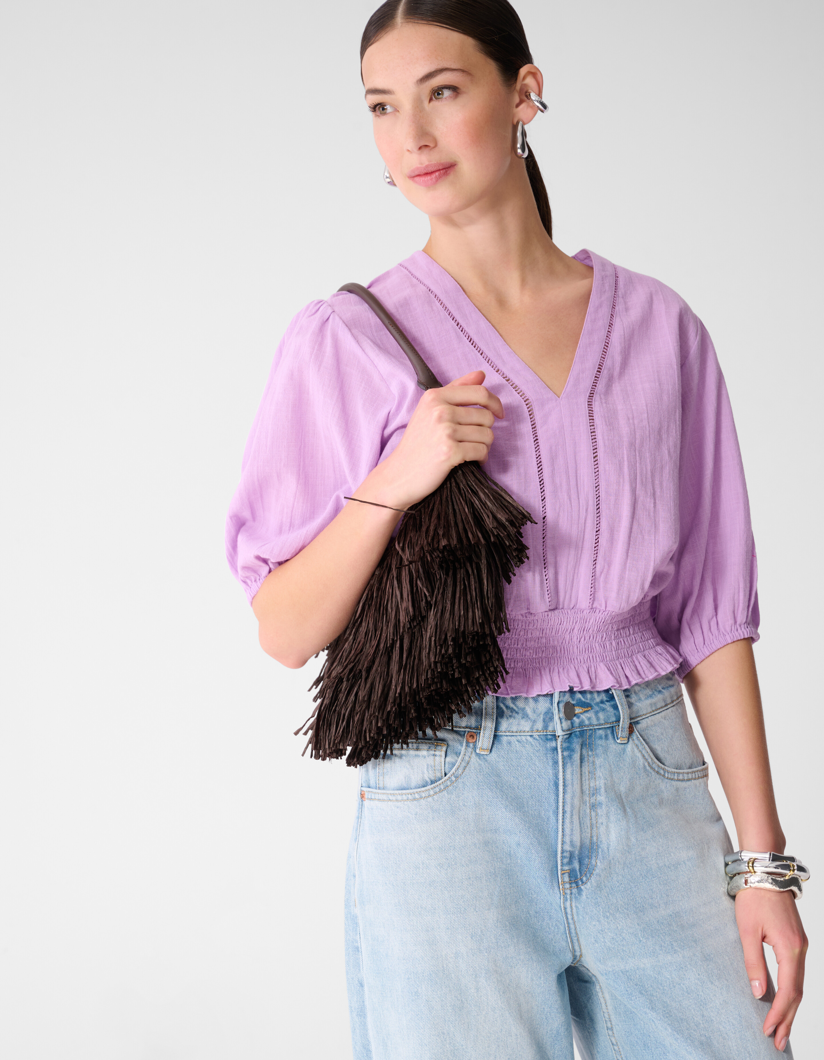 Tape Cropped Top Hellviolett SHOEBY WOMEN