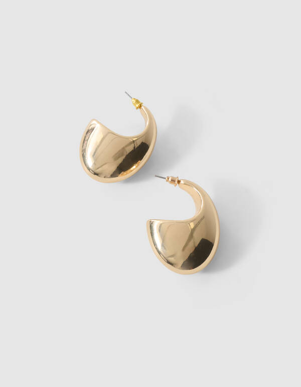 Ovale Hoop-Ohrringe Gold von Monica SHOEBY ACCESSOIRES
