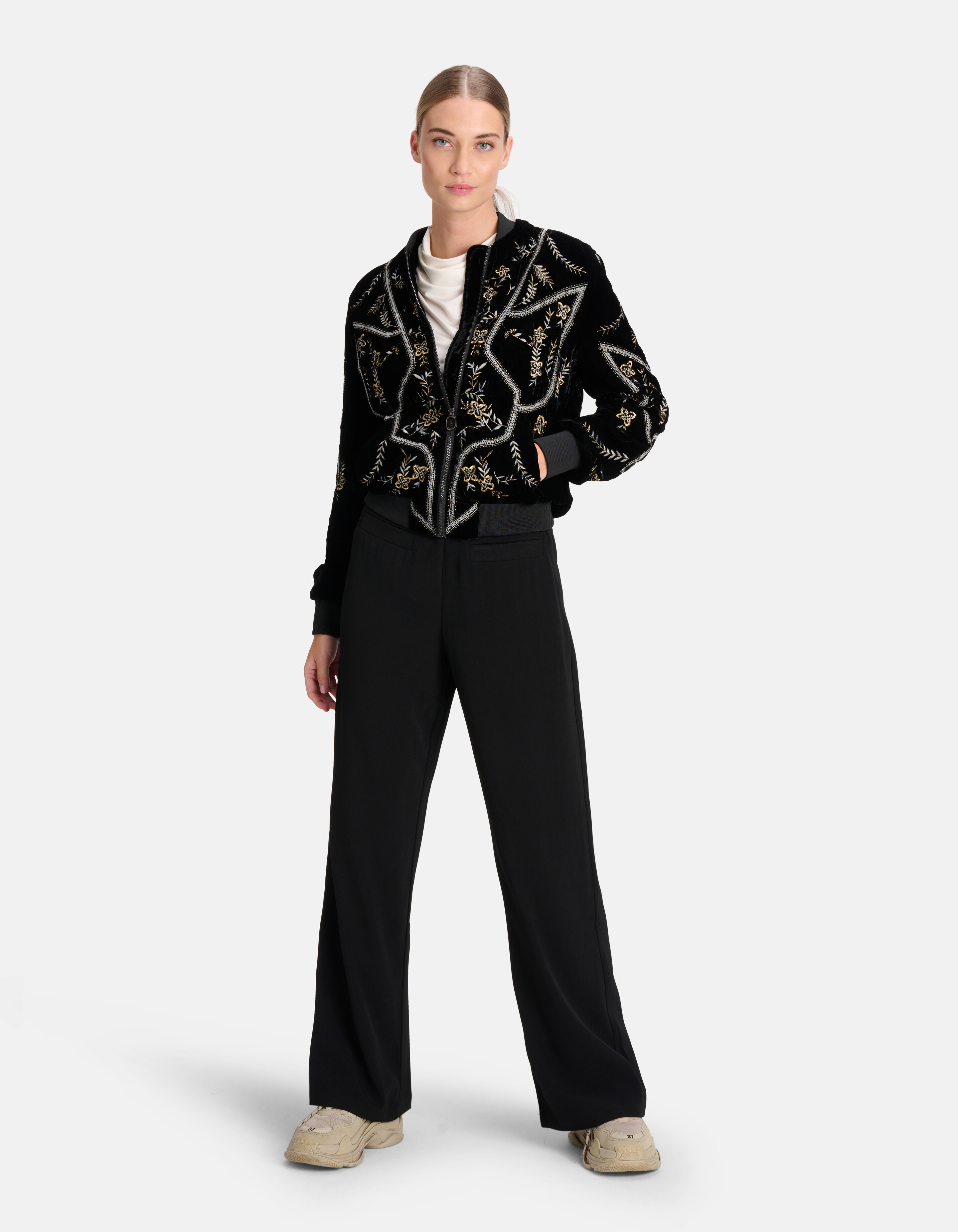 Satin-Bomberjacke Schwarz By Mieke SHOEBY WOMEN