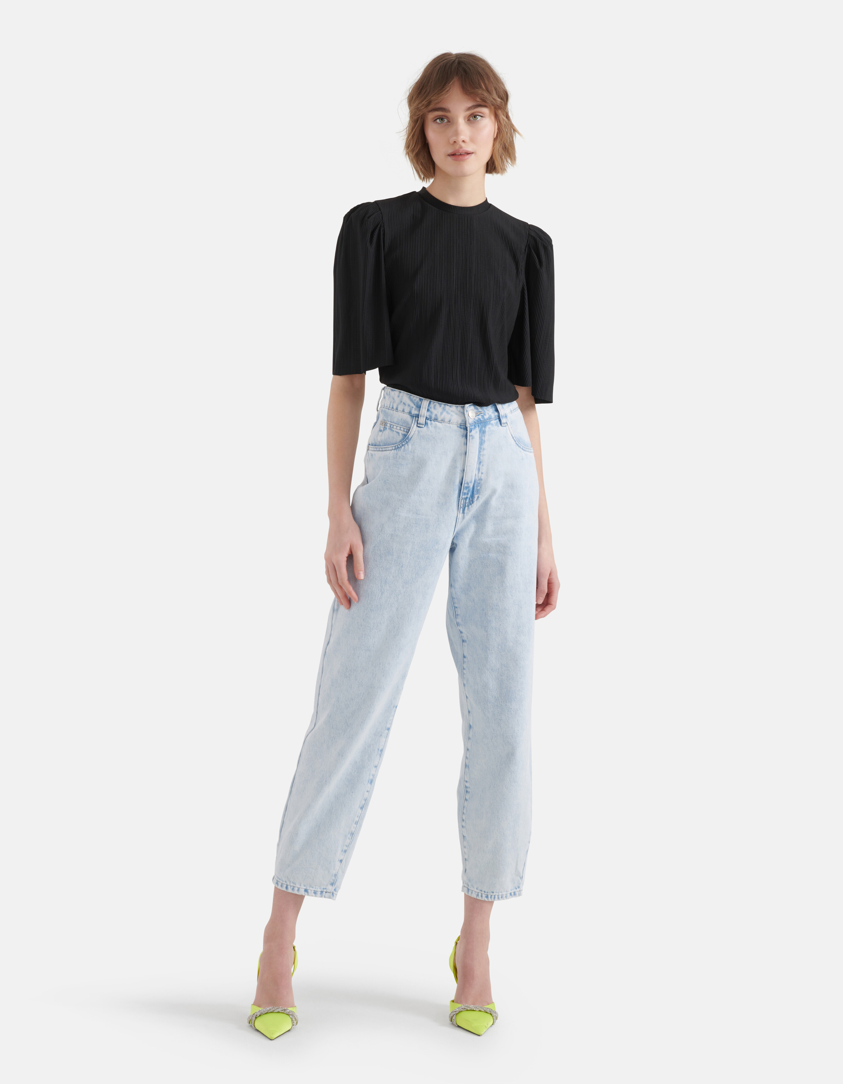 Crinkle Top Schwarz SHOEBY WOMEN