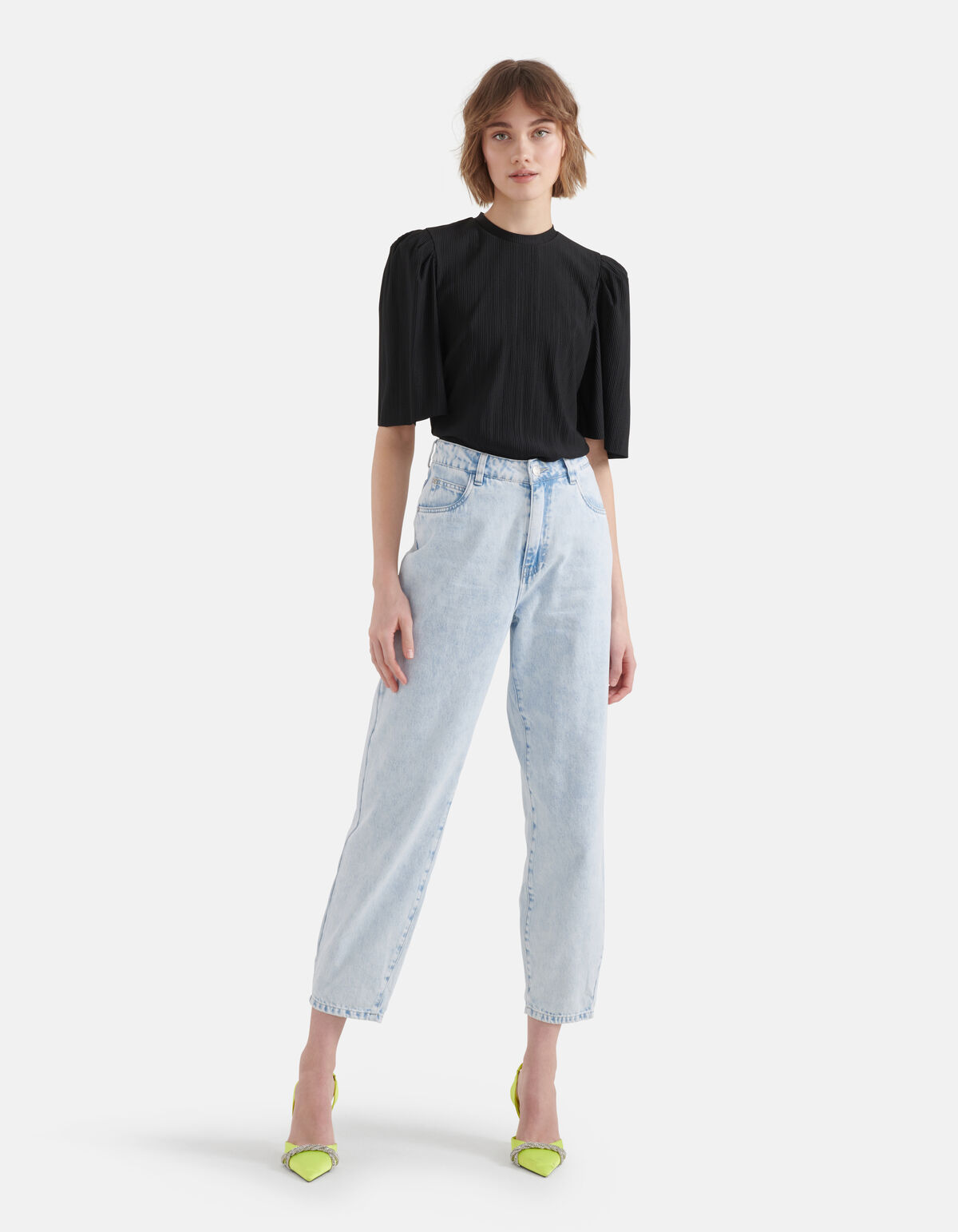 Crinkle Top Schwarz SHOEBY WOMEN