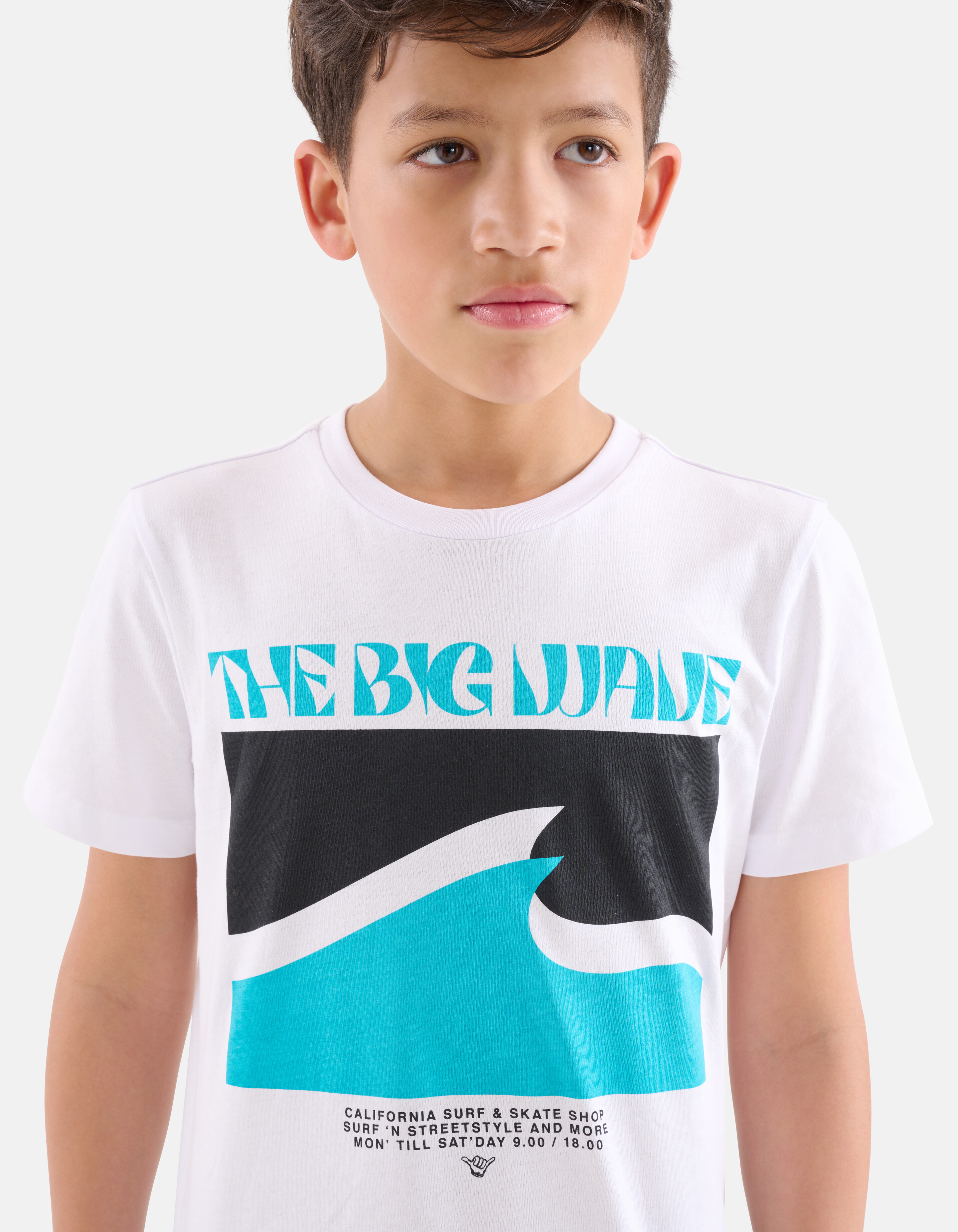 Print-T-Shirt Weiß SHOEBY BOYS