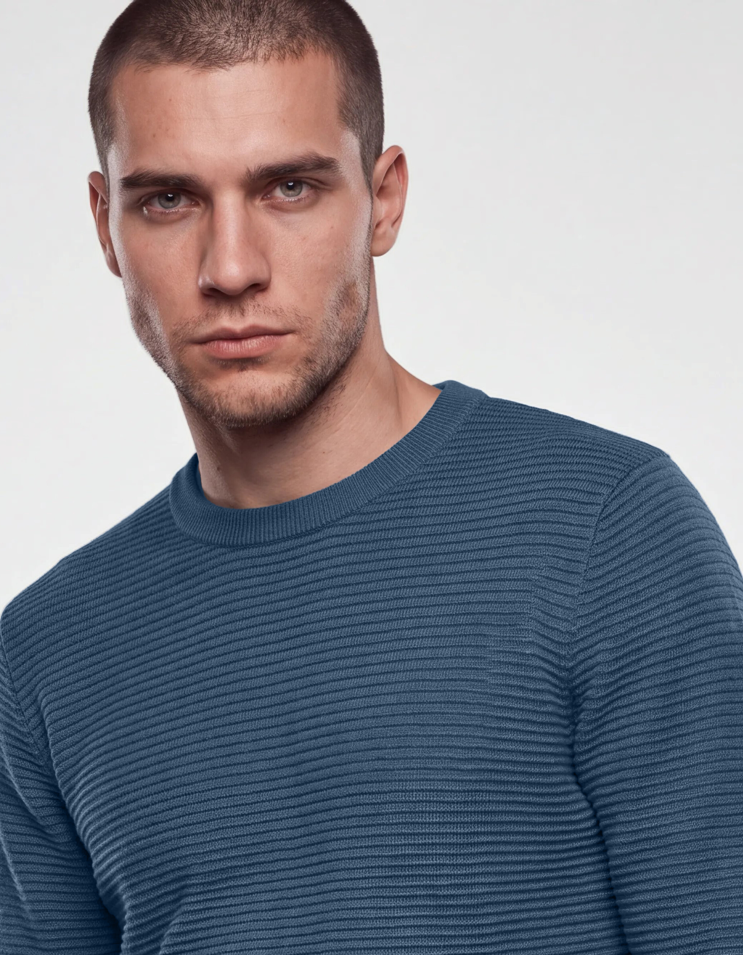 Gerippte Pullover Blau SHOEBY MEN