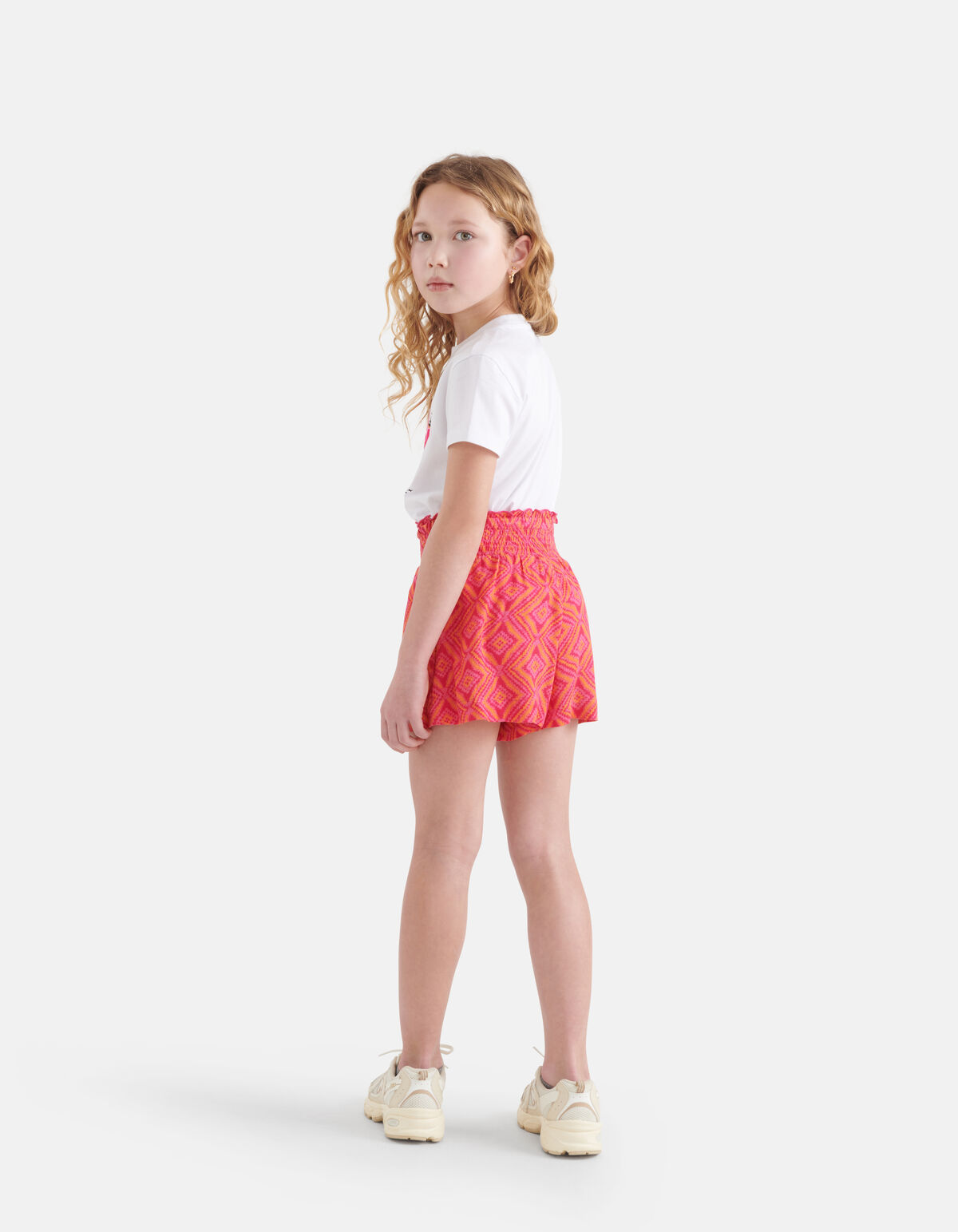 Samtdruck-T-Shirt Weiß SHOEBY GIRLS