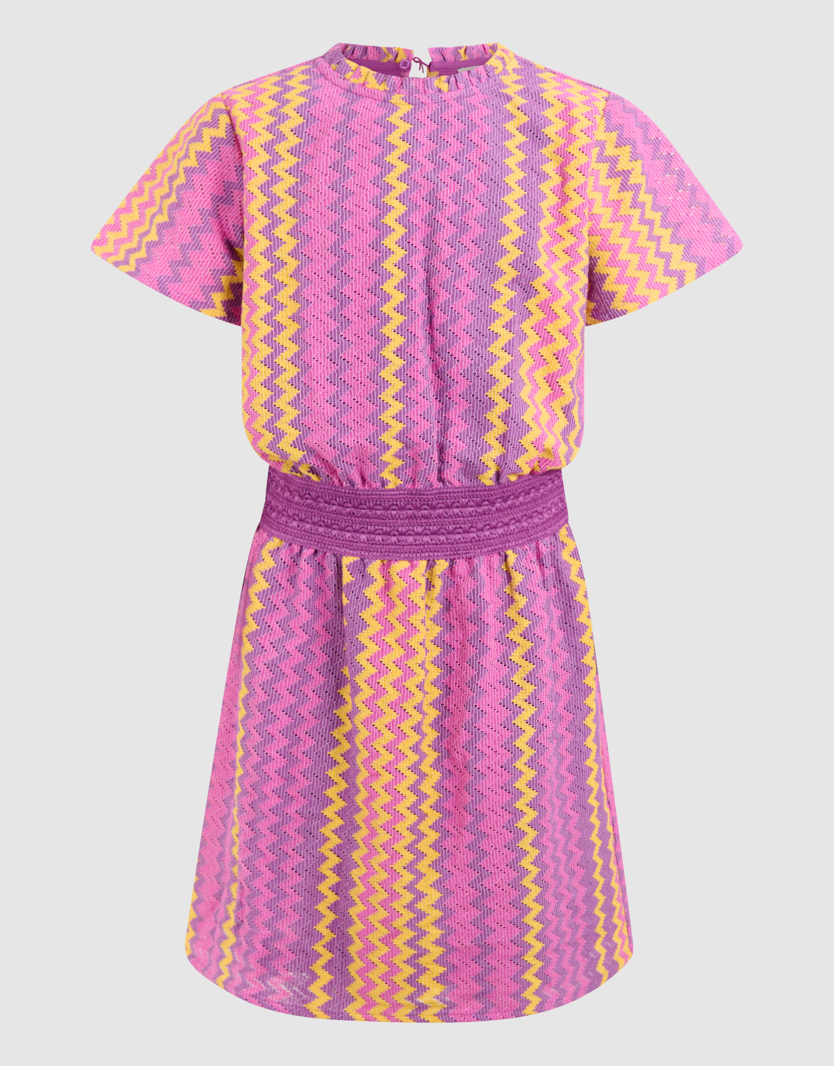 Zickzack gehäkeltes Kleid Rosa SHOEBY GIRLS
